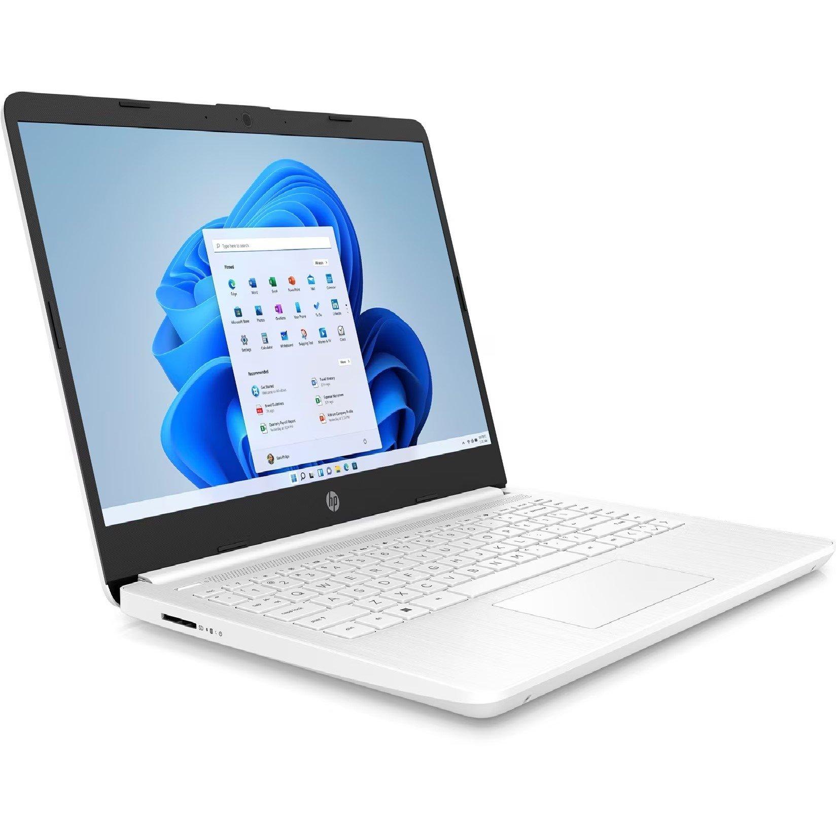White - HP - HP 14s Laptop - Intel Celeron 4GB 128GB Win 11 - 2
