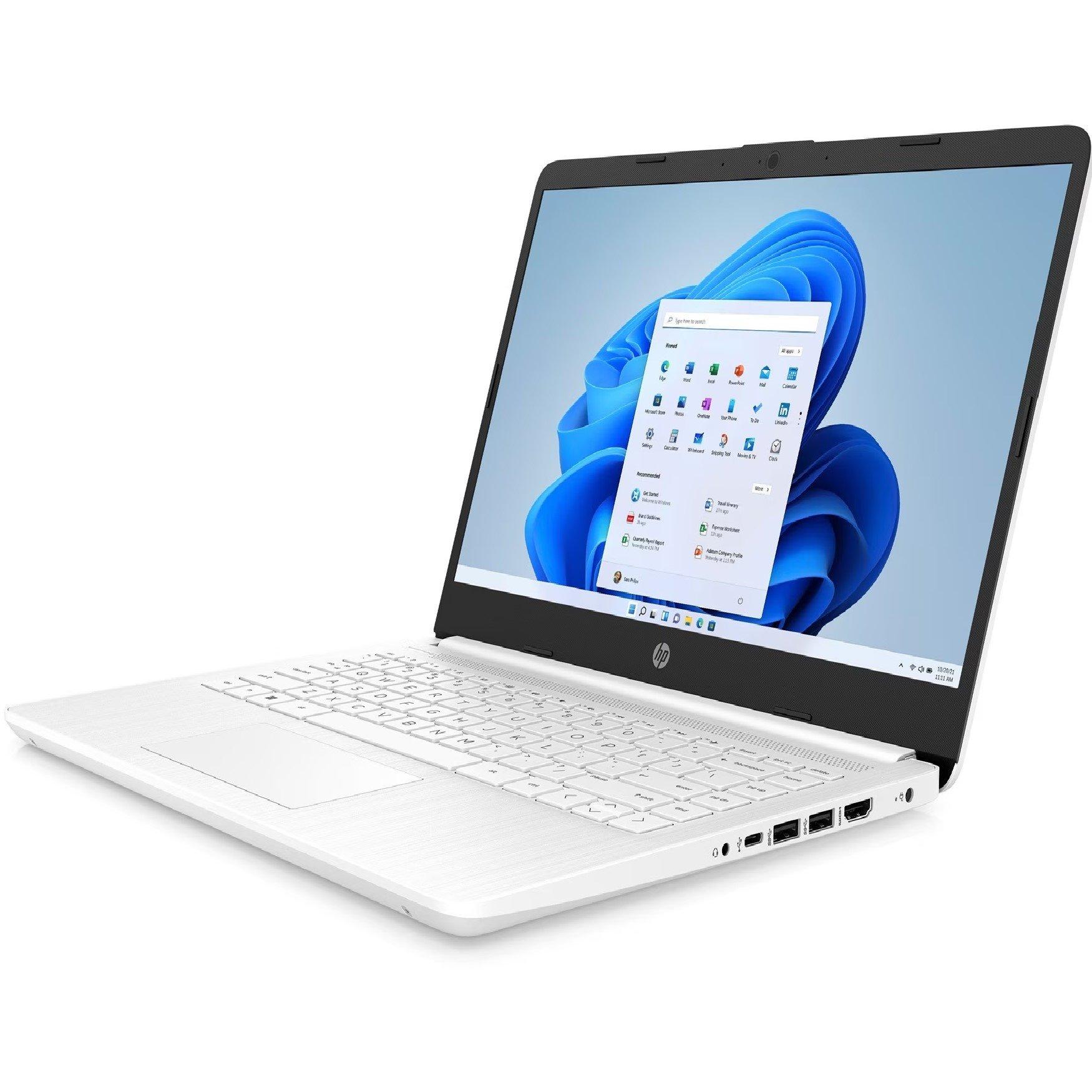 White - HP - HP 14s Laptop - Intel Celeron 4GB 128GB Win 11 - 3