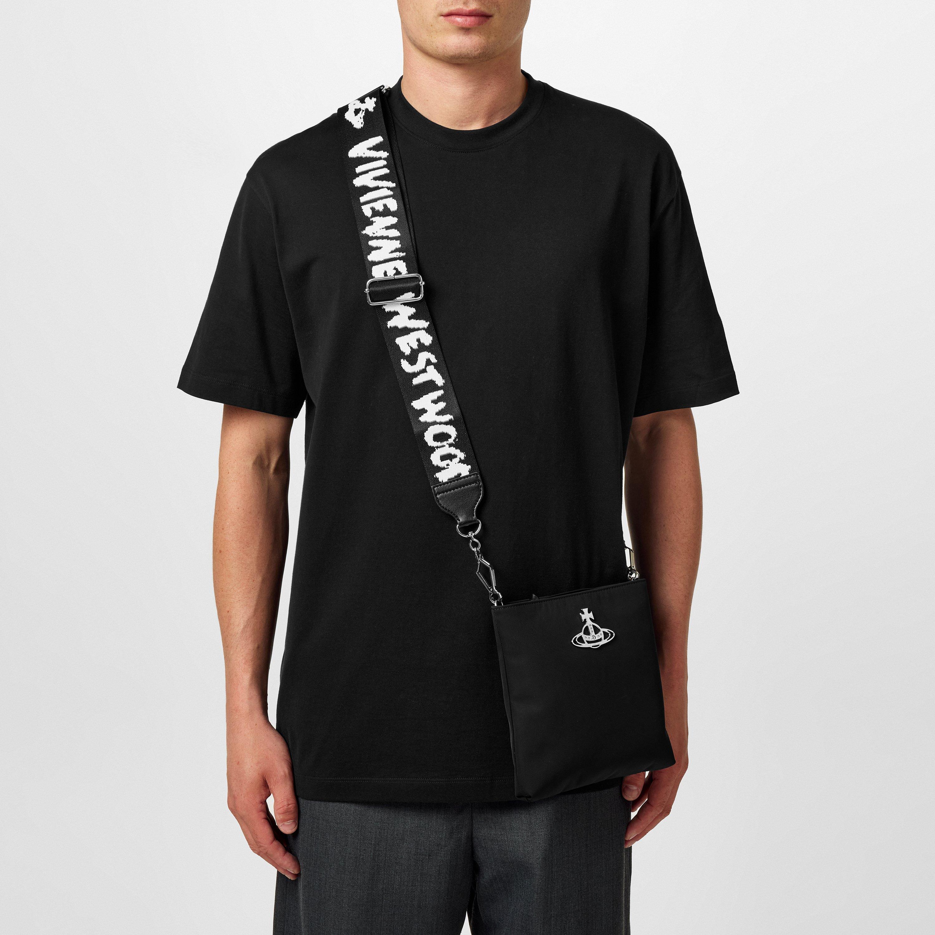 Black - Vivienne Westwood - Men's Logo Nylon Tape Crossbody Bag - 2