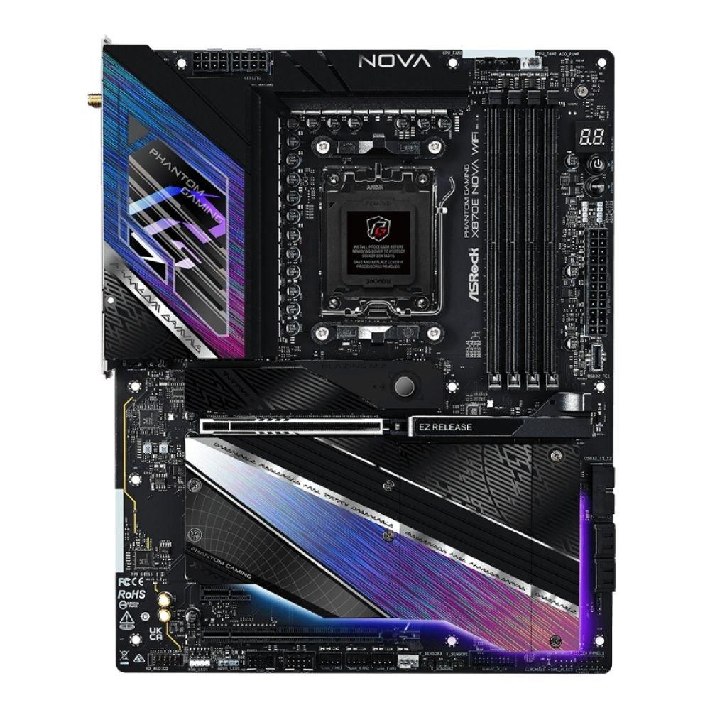 Black - ASROCK - X870E NOVA WIFI - AMD Intel - 4