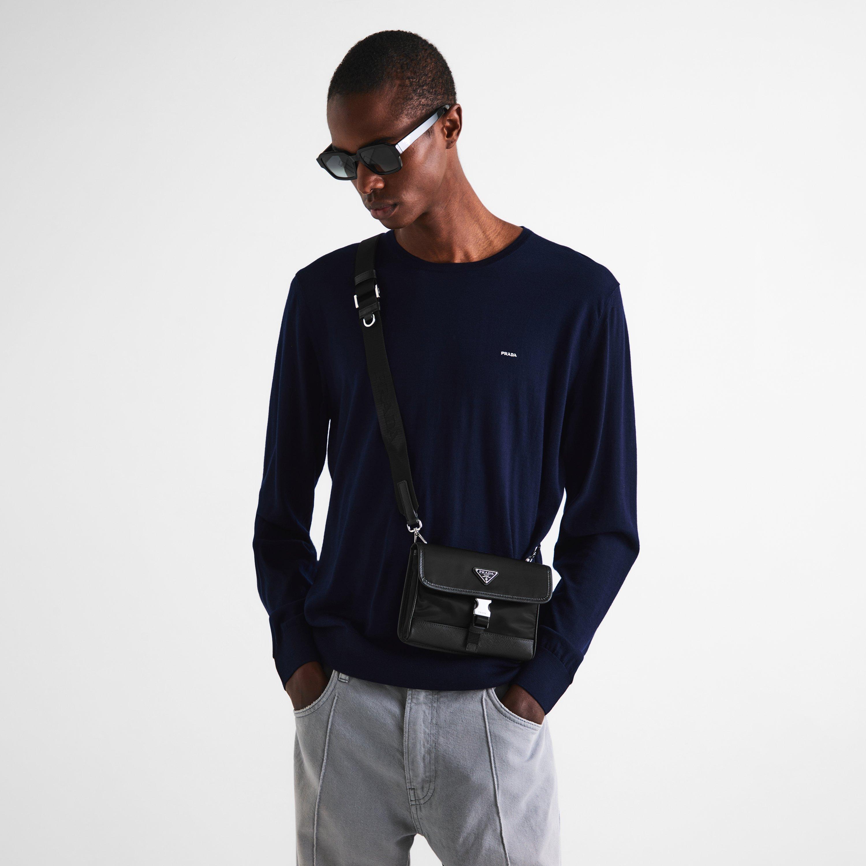 Black - Prada - Men's Crossbody Bag - 3