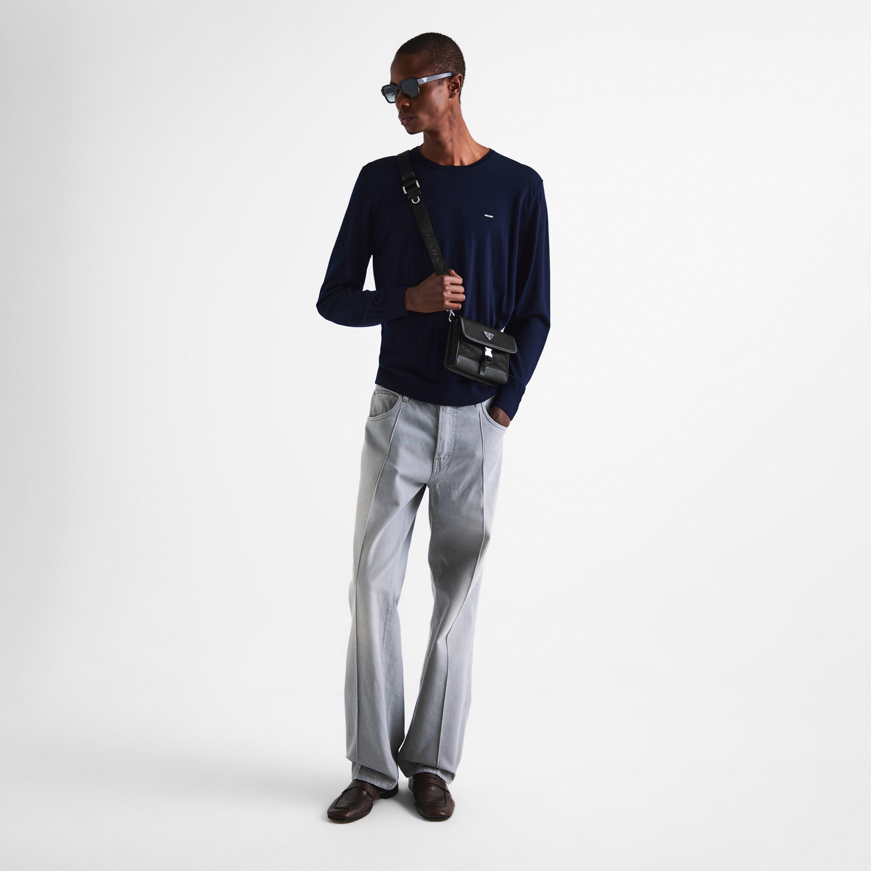 Black - Prada - Men's Crossbody Bag - 6