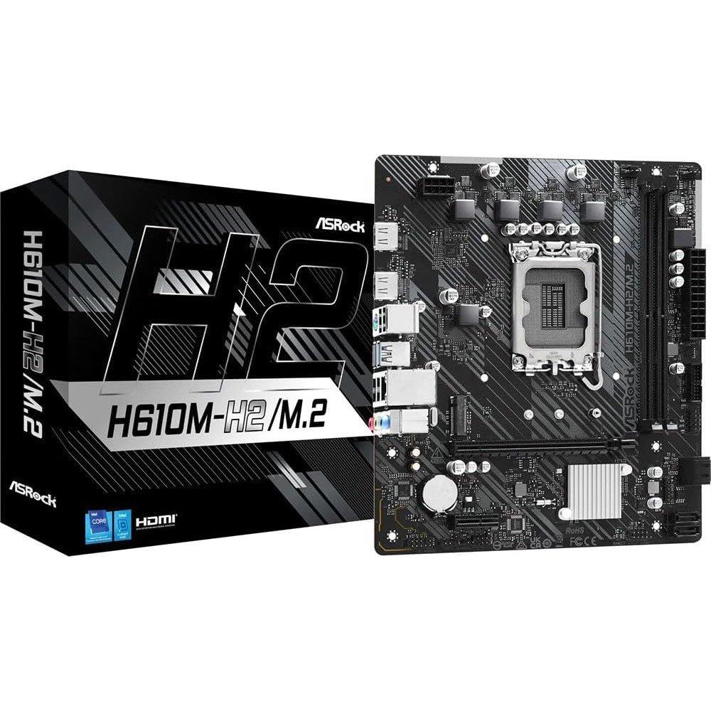 Black - ASROCK - H610M-H2/M.2 D5 - Intel Motherboard - 1