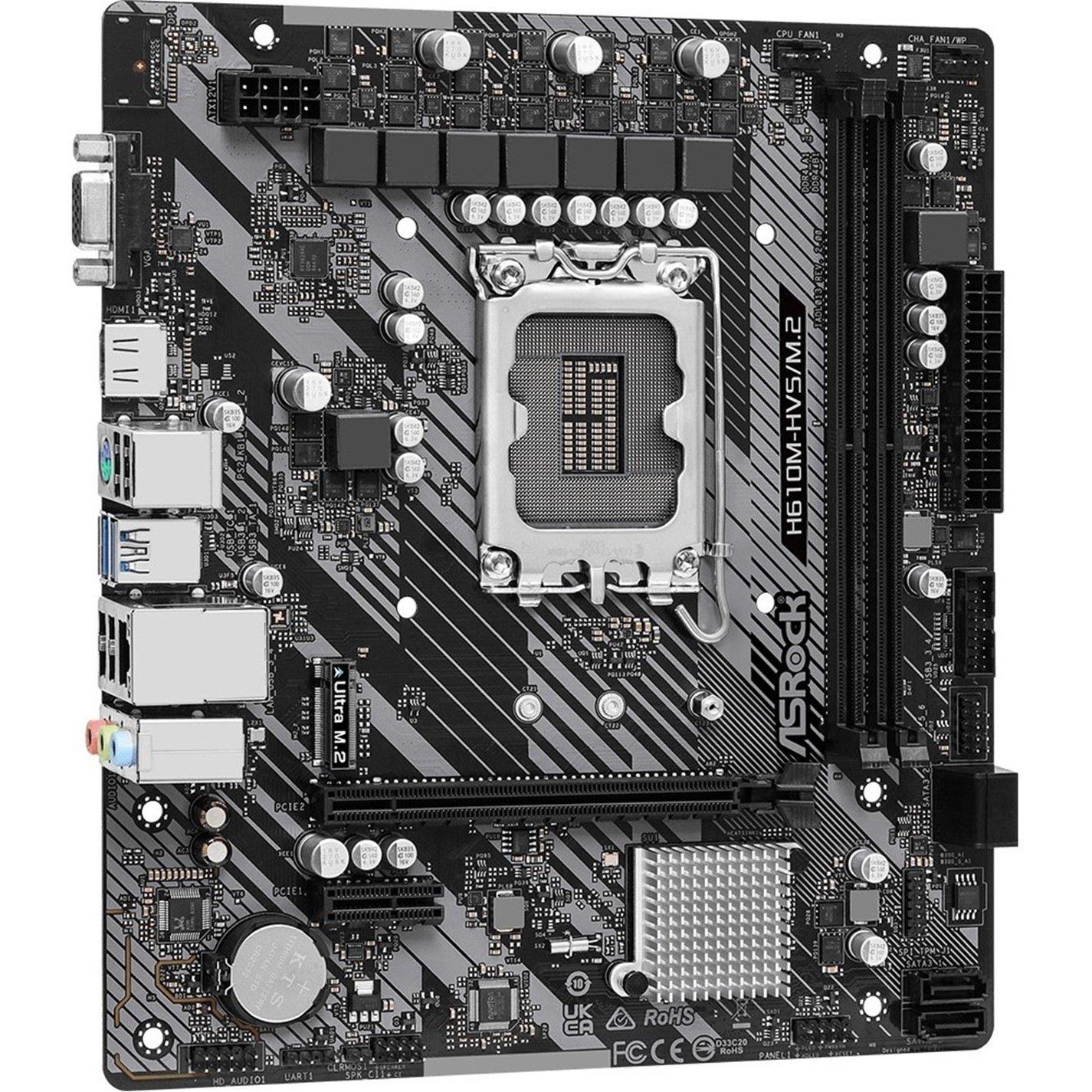 Black - ASROCK - H610M-H2/M.2 D5 - Intel Motherboard - 4