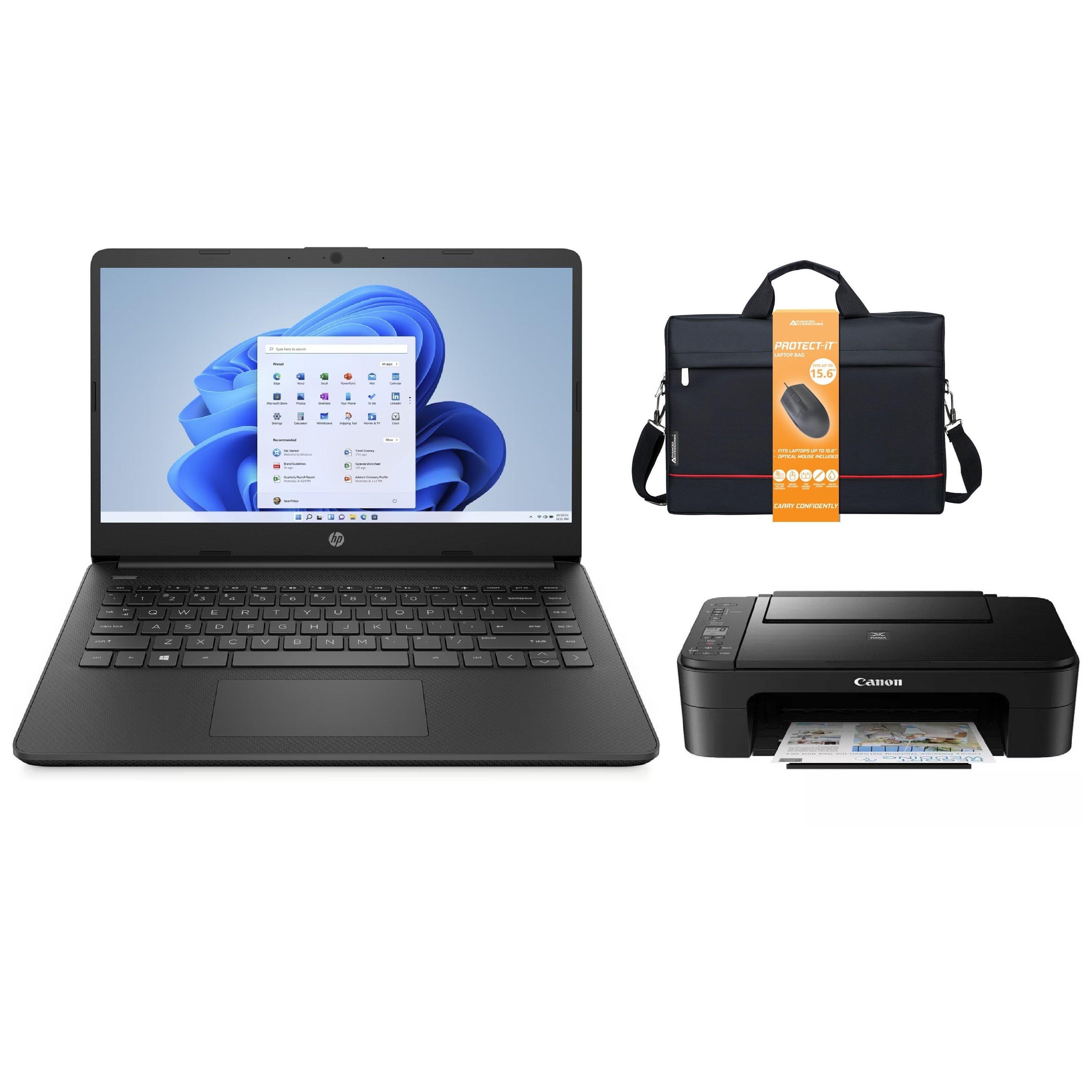 HP 14 Laptop Intel, 4GB, 128GB, Win 11 Print Set
