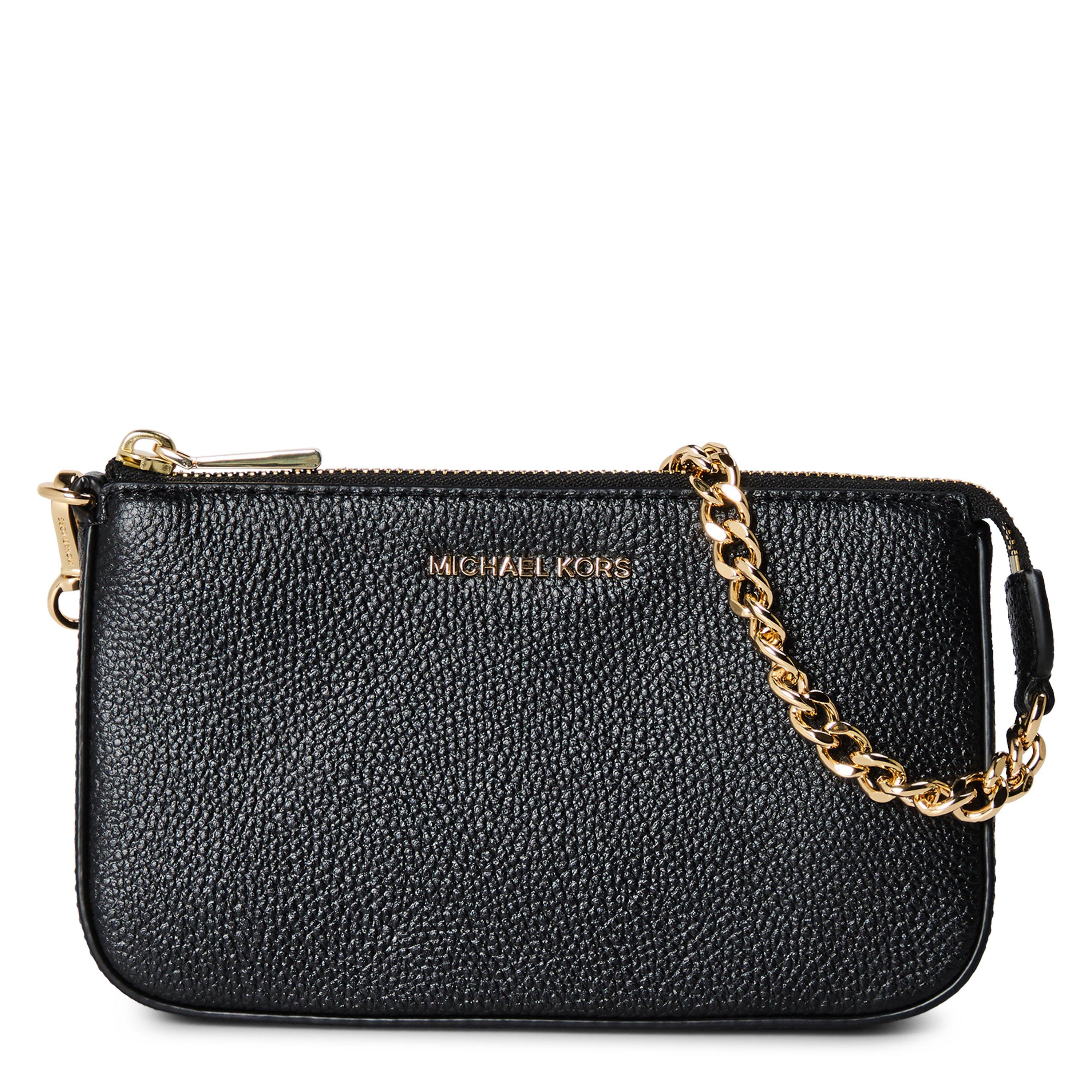 MICHAEL Michael Kors Women's Jet Set Signature Chain Clutch Bag - BLACK