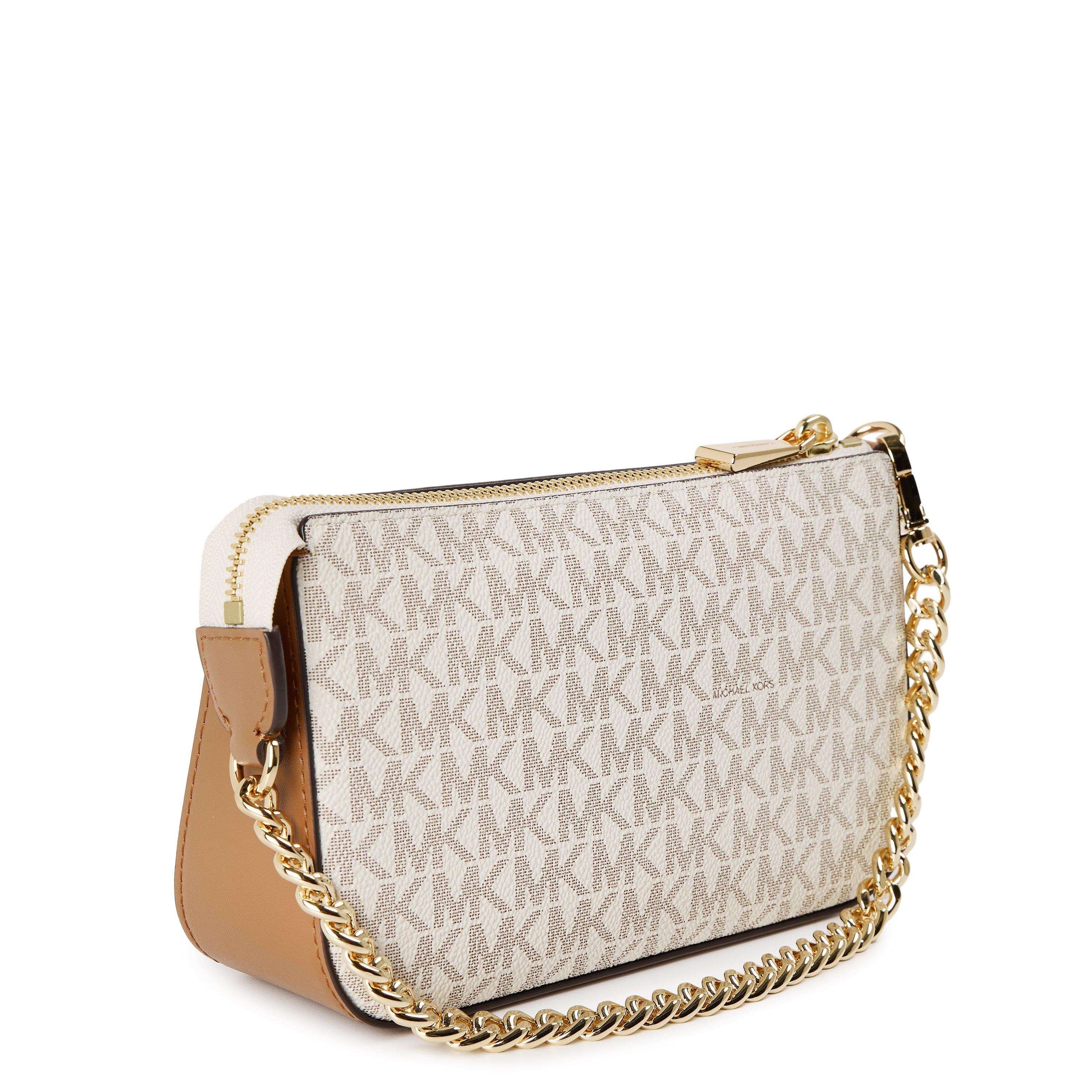 VANILLA - MICHAEL Michael Kors - Women's Jet Set Signature Chain Clutch Bag - 2