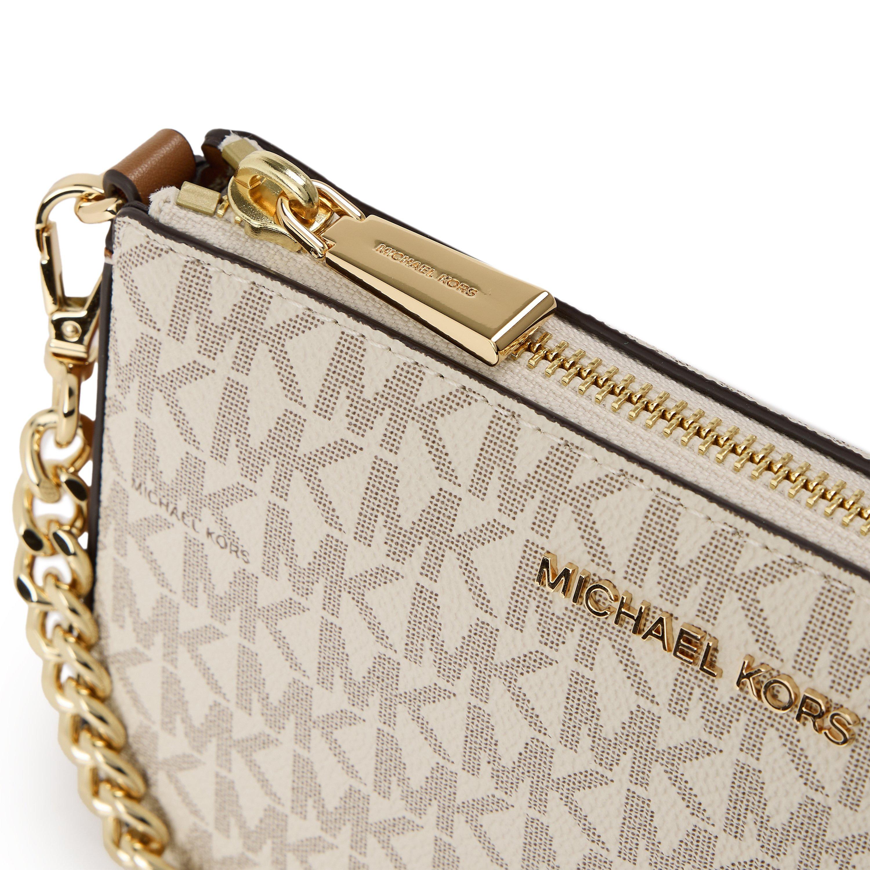 VANILLA - MICHAEL Michael Kors - Women's Jet Set Signature Chain Clutch Bag - 3
