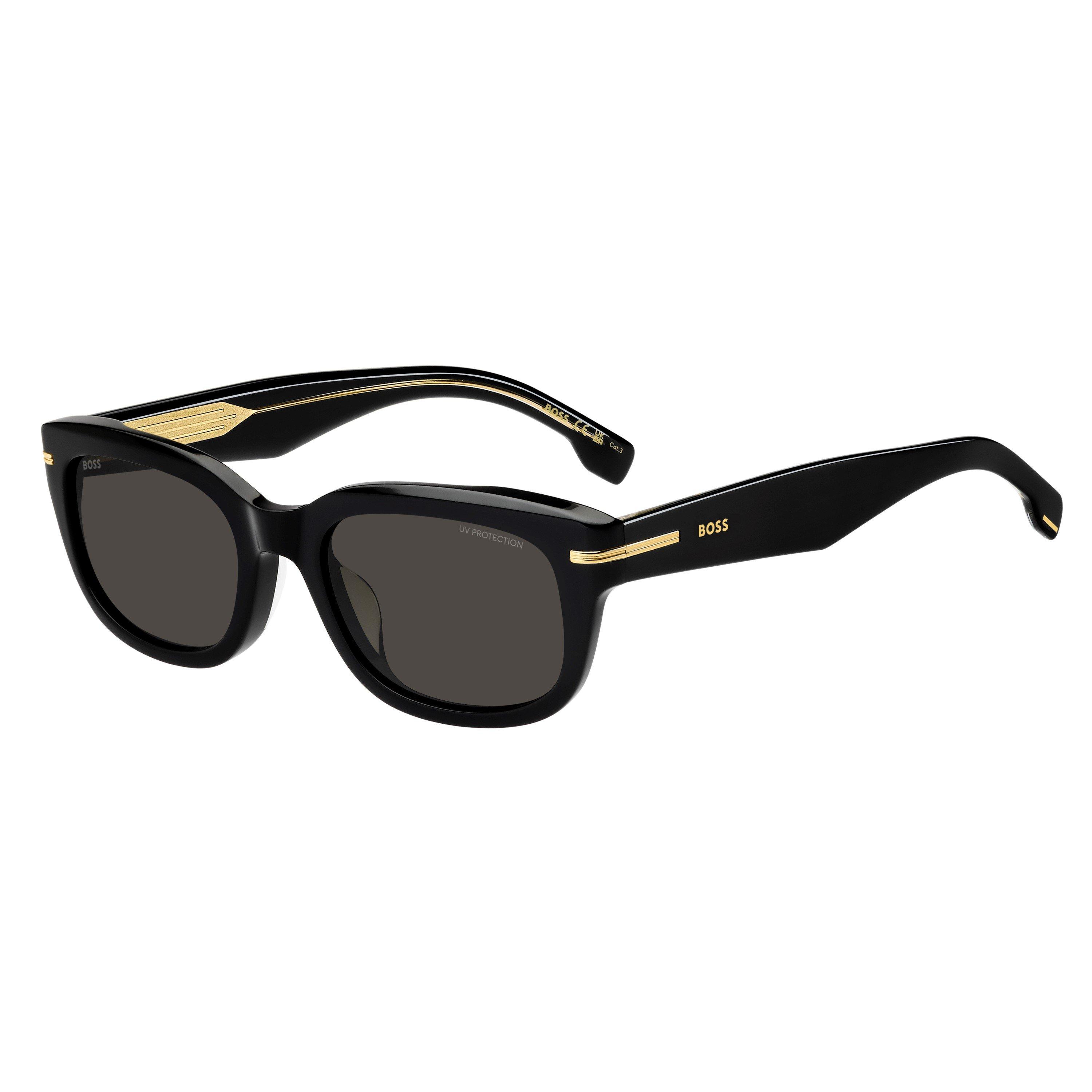 Black - Boss - Men's Rectangle Sunglasses, Rectangle Design - 1