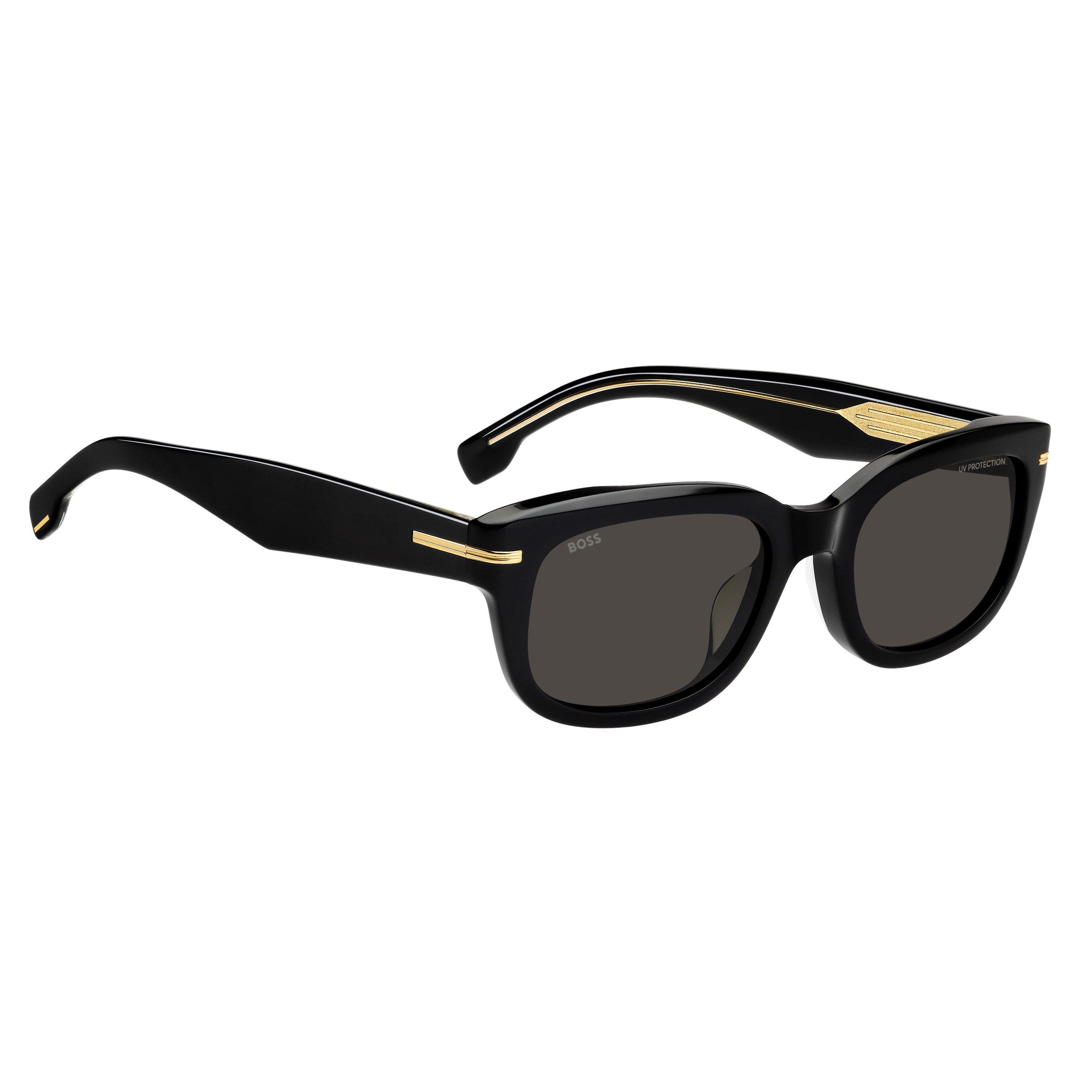 Preto - Boss - Men's Rectangle Sunglasses, Rectangle Design - 3