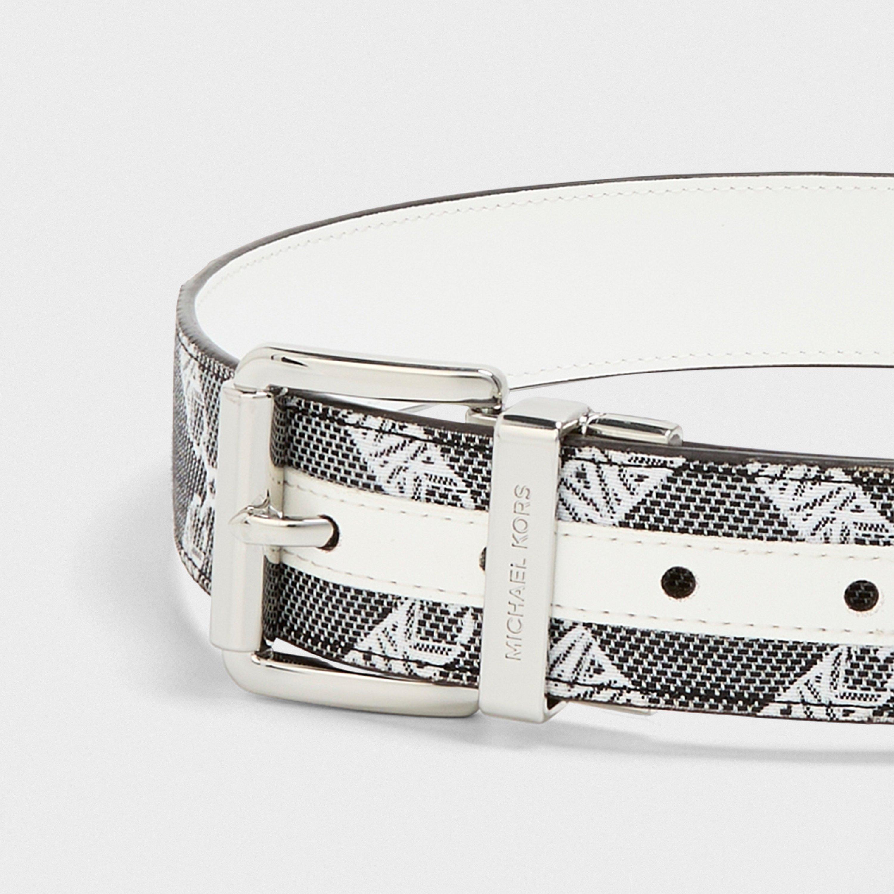 Black Nickel - MICHAEL Michael Kors - Women's Leather Belt - 3