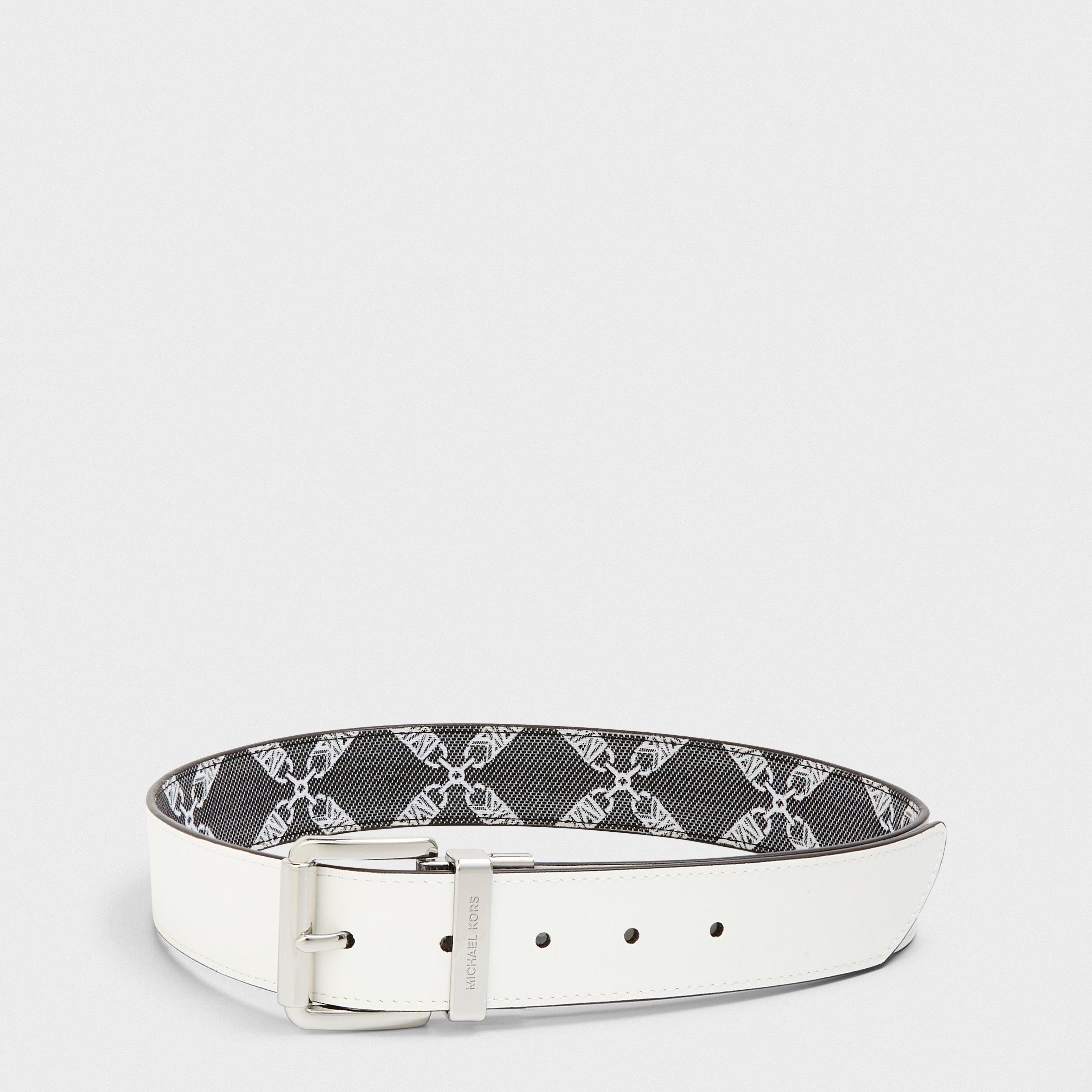 Black Nickel - MICHAEL Michael Kors - Women's Leather Belt - 4