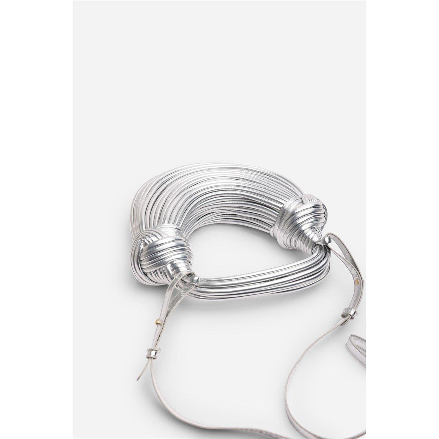 Zilver - Wheres That From - Curved Metallic Shoulder Bag - 3