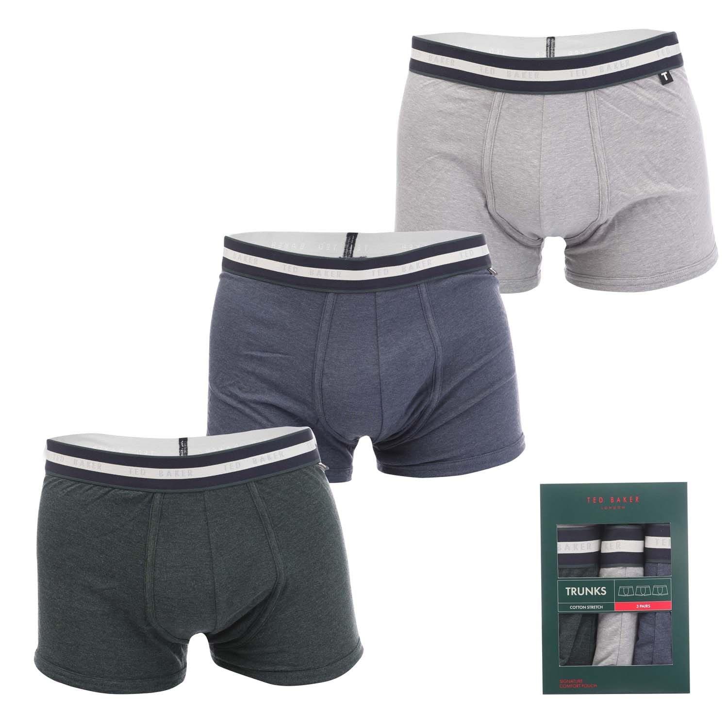 Ted Baker Men's Denim 3 Pack Of Cotton Boxer Briefs