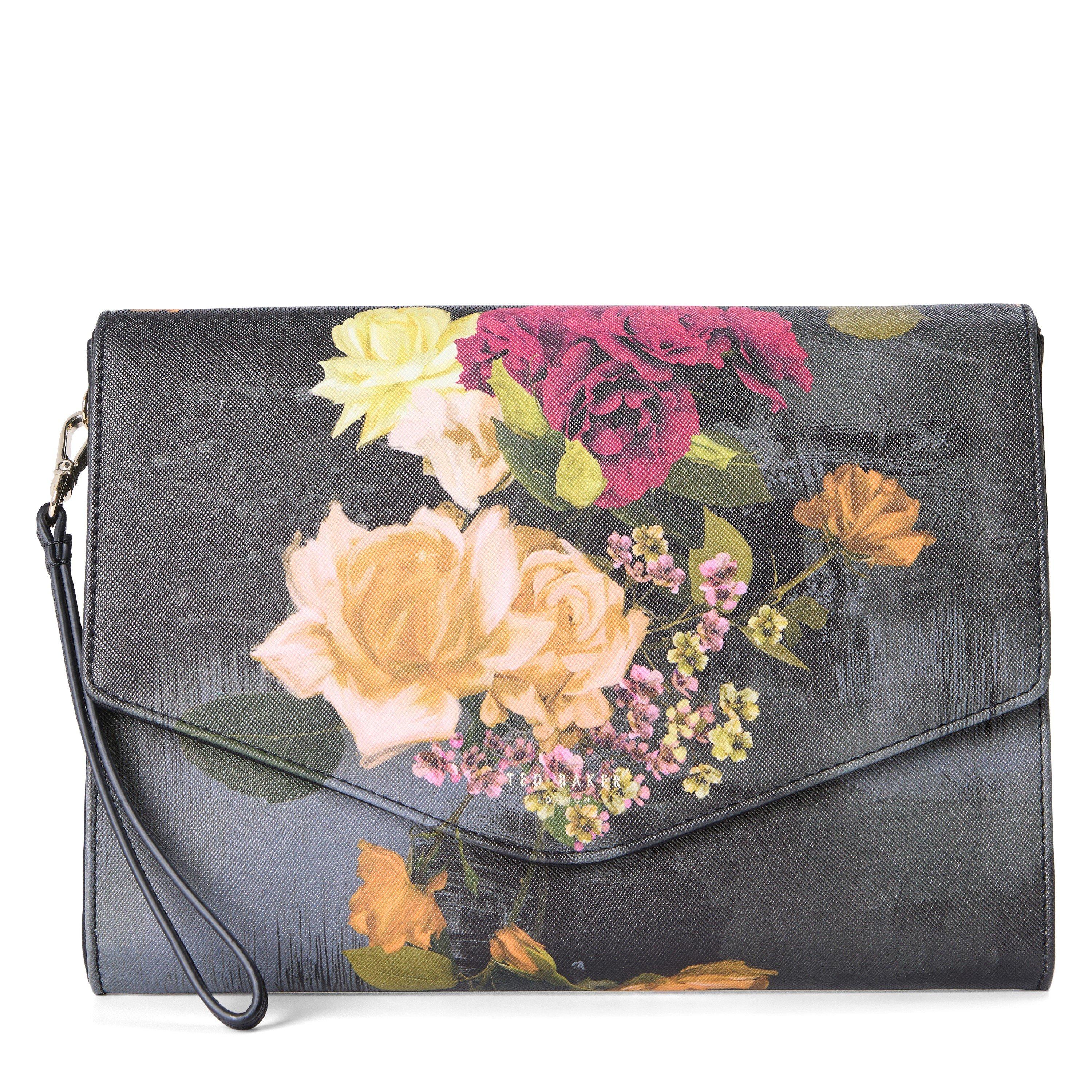 Black - Ted Baker - Women's Floral Clutch Bag - 1