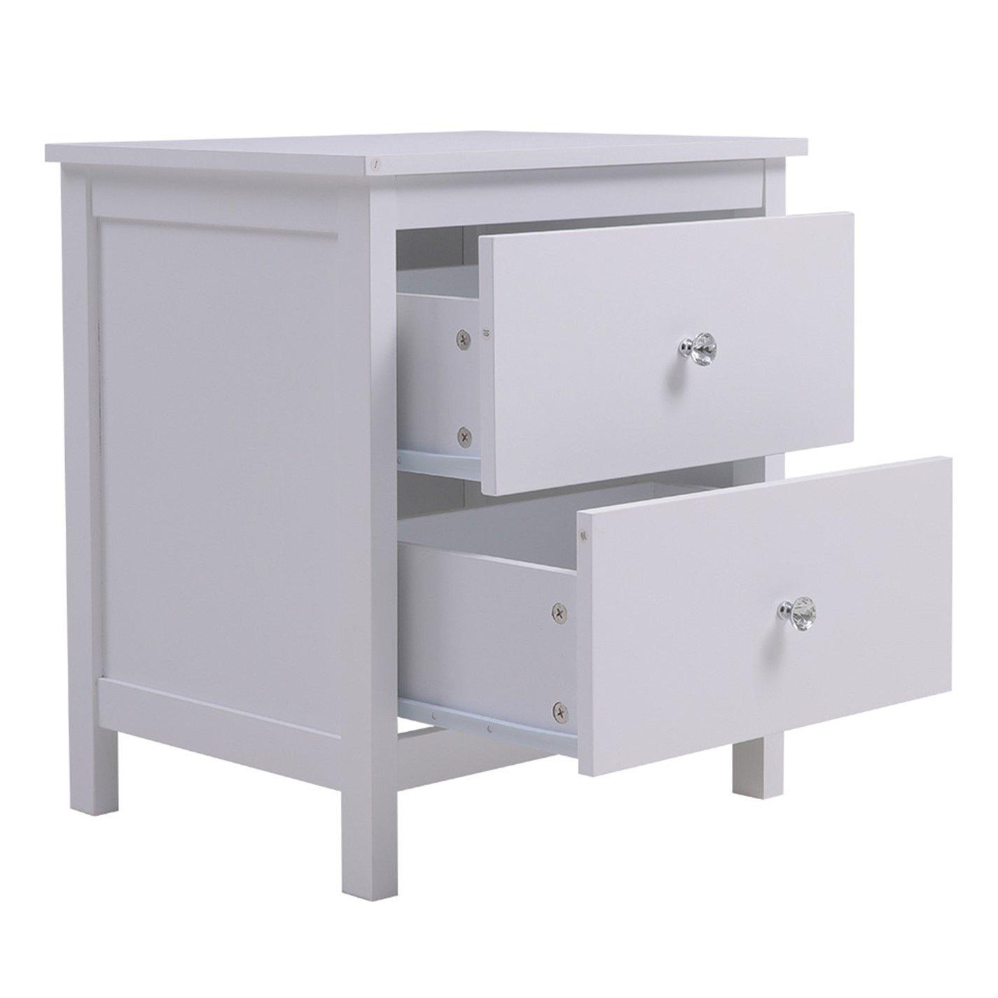 White - Kabinet UK - MDF Storage Cabinet with 2 Drawers - 4