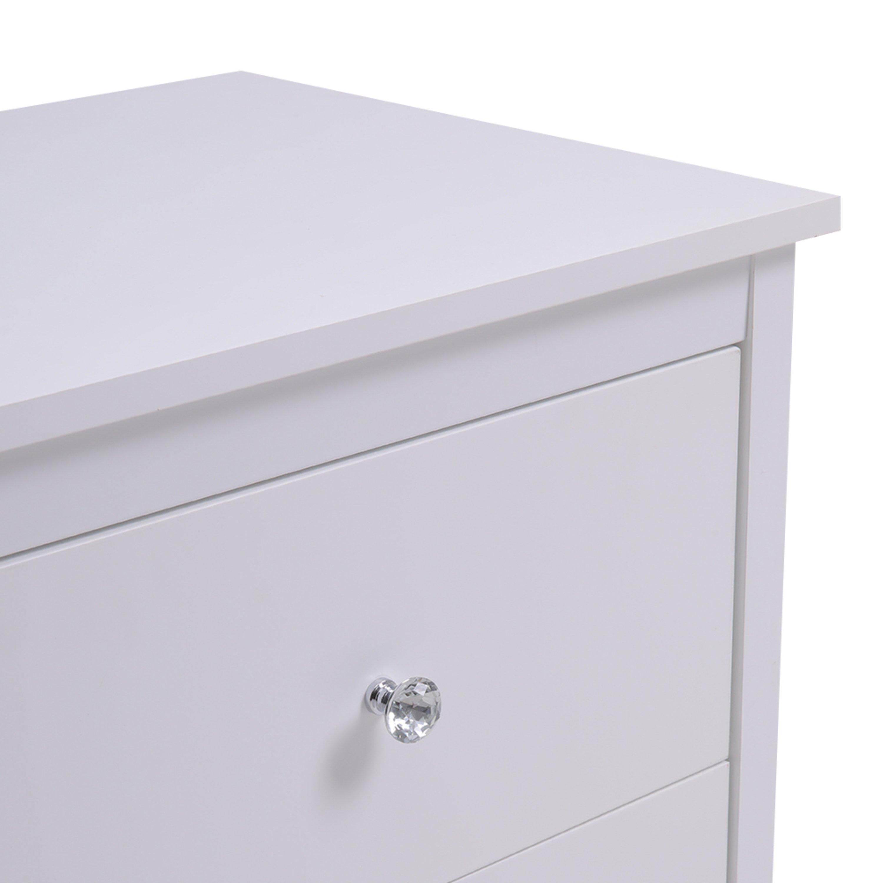 White - Kabinet UK - MDF Storage Cabinet with 2 Drawers - 6