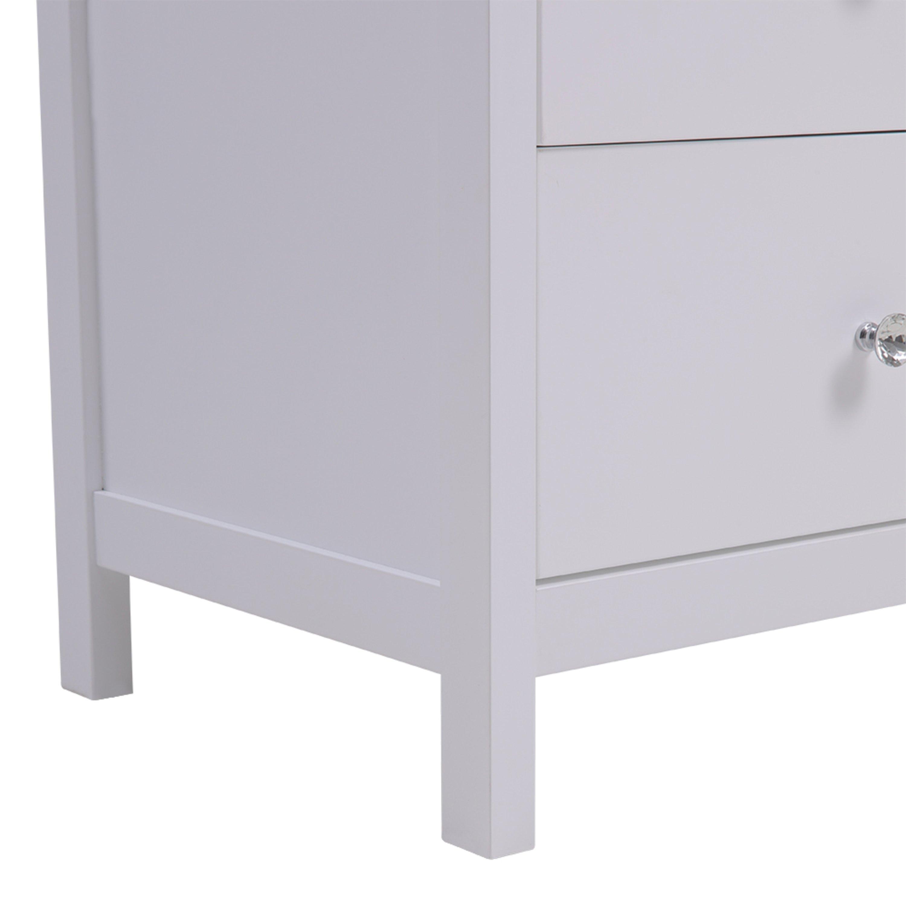 White - Kabinet UK - MDF Storage Cabinet with 2 Drawers - 7