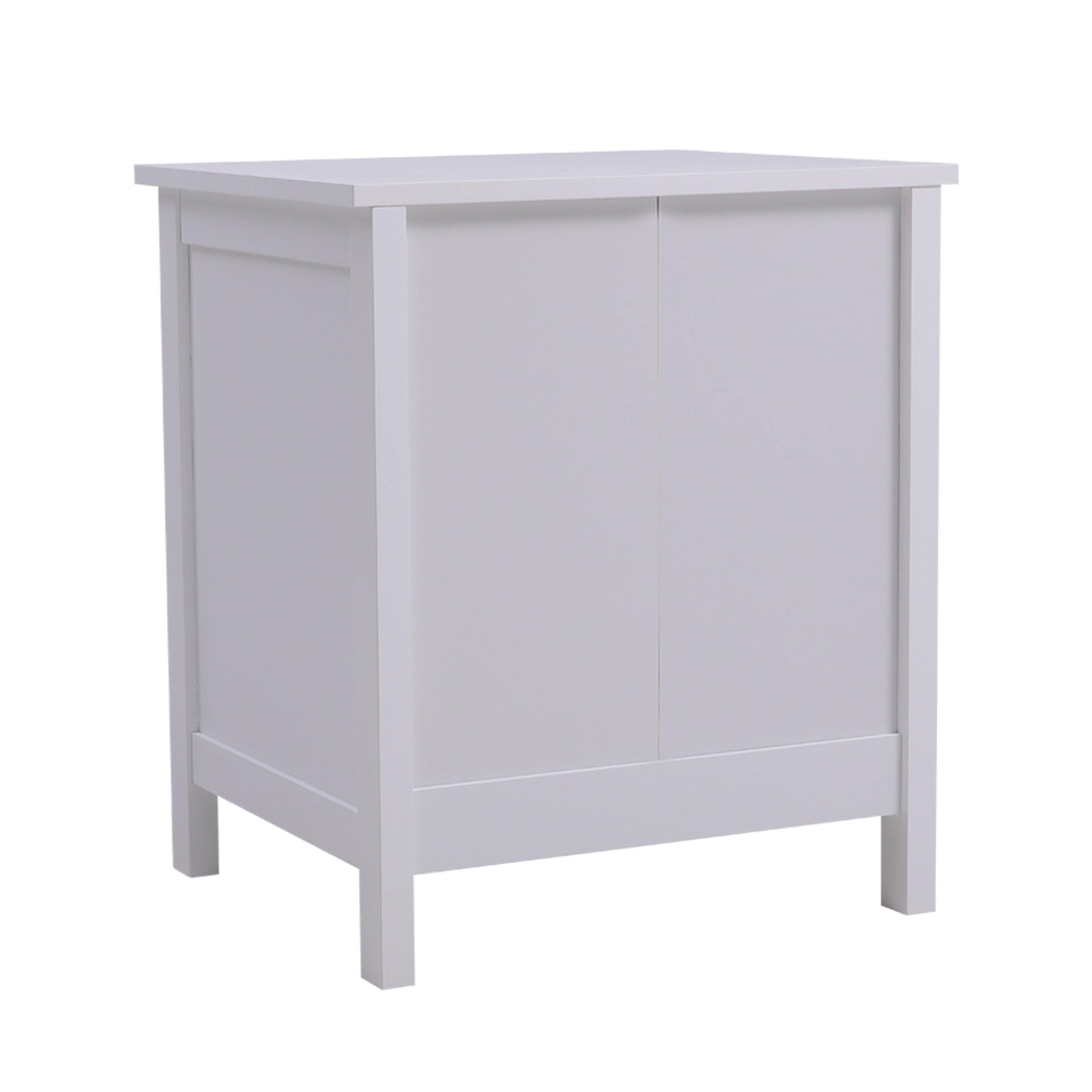 White - Kabinet UK - MDF Storage Cabinet with 2 Drawers - 9
