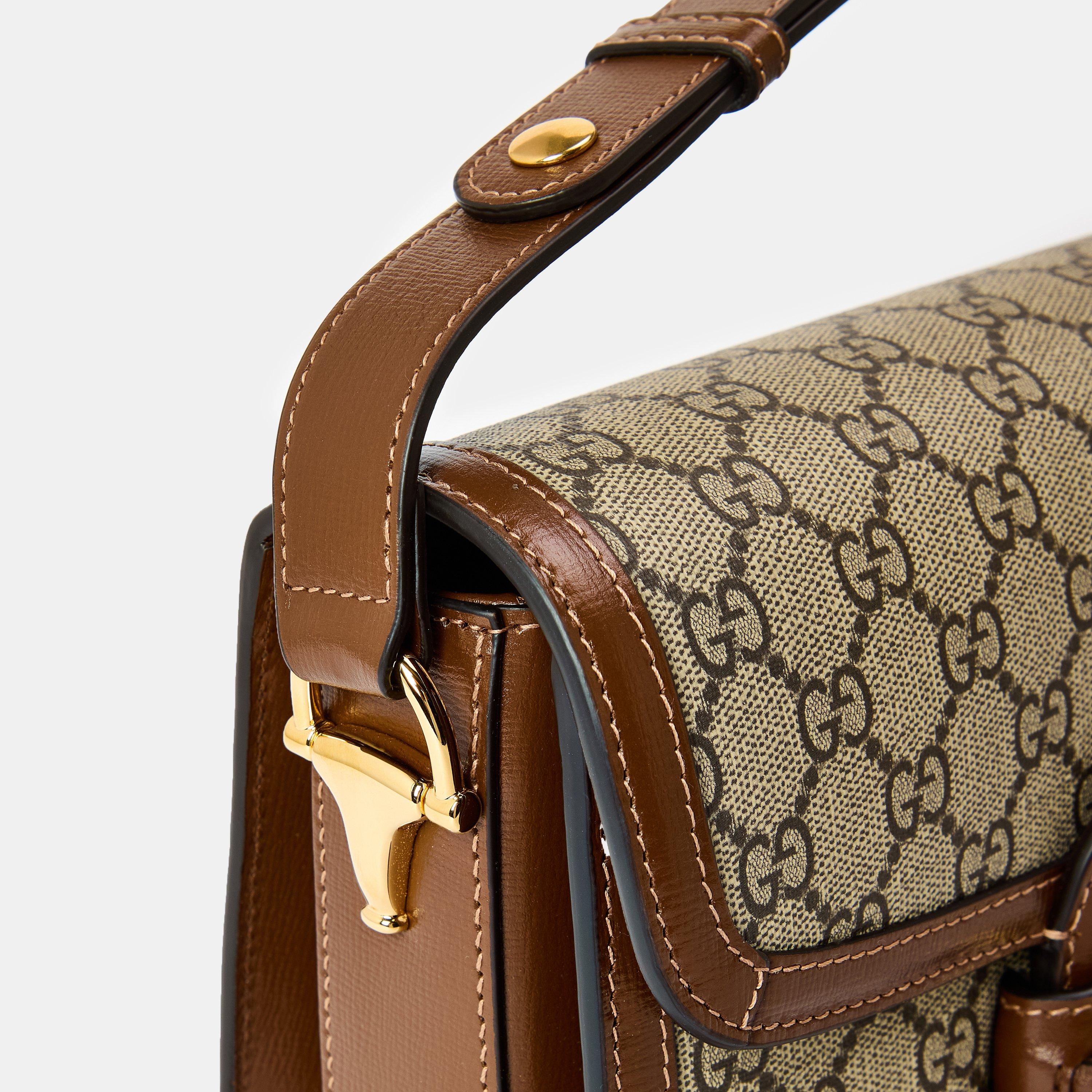 Beige - Gucci - Horsebit 1955 Shoulder Bag - 5