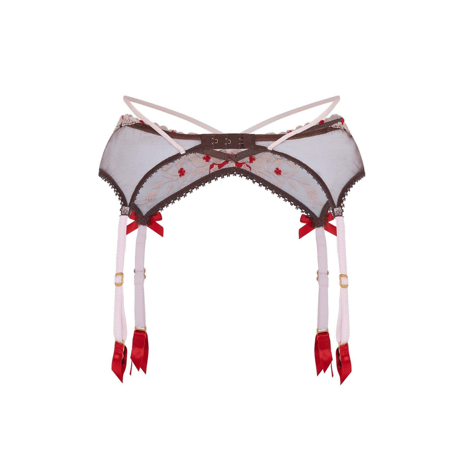 Chestnut/Pink/R - Agent Provocateur - DAWNE Suspender - 4