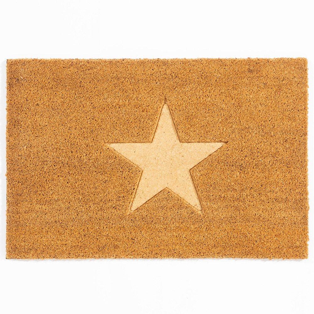 Arthouse  Astley Star Embossed Natural Doormat 40X60cm - Neutral