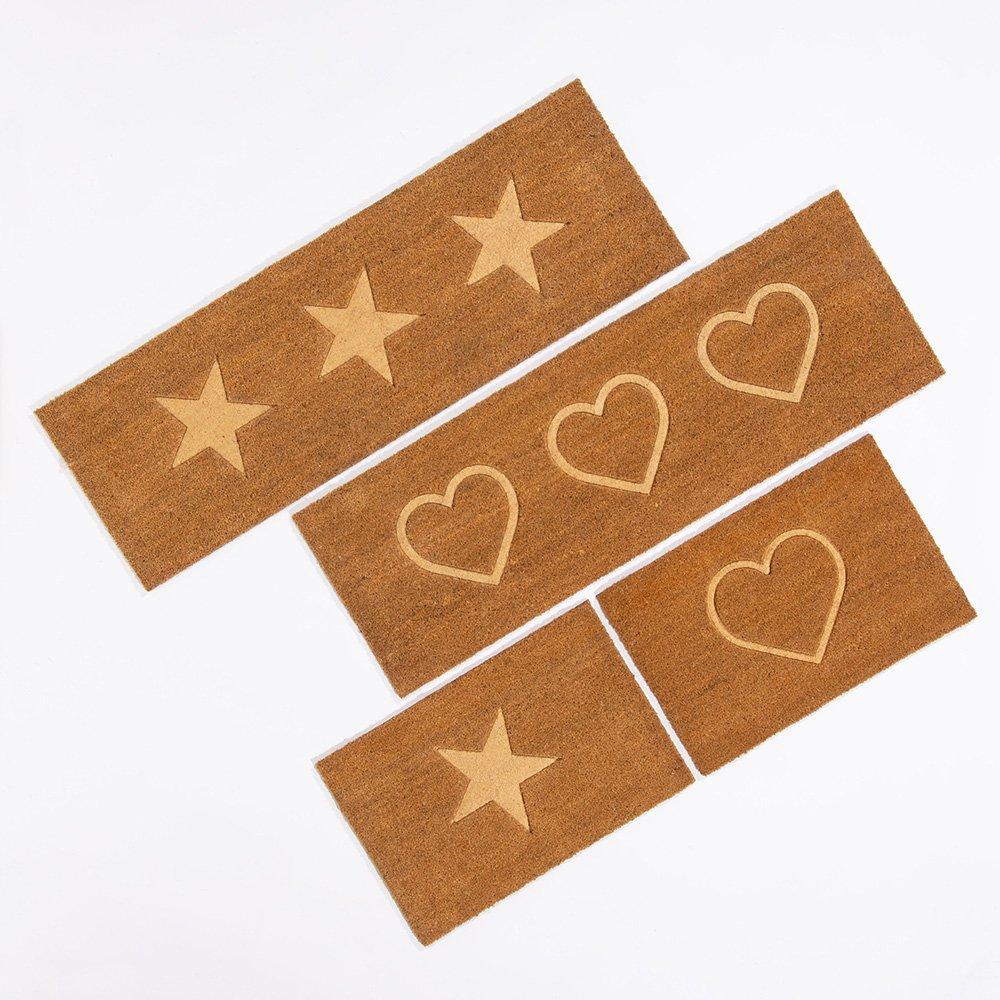 Neutral - Arthouse - Astley Star Embossed Natural Doormat 40x60cm - 3
