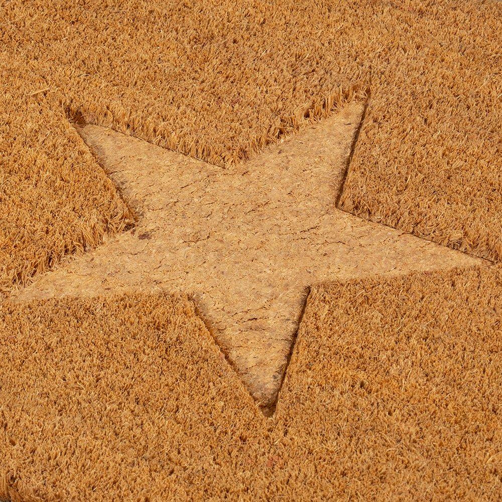 Neutral - Arthouse - Astley Star Embossed Natural Doormat 40x60cm - 5