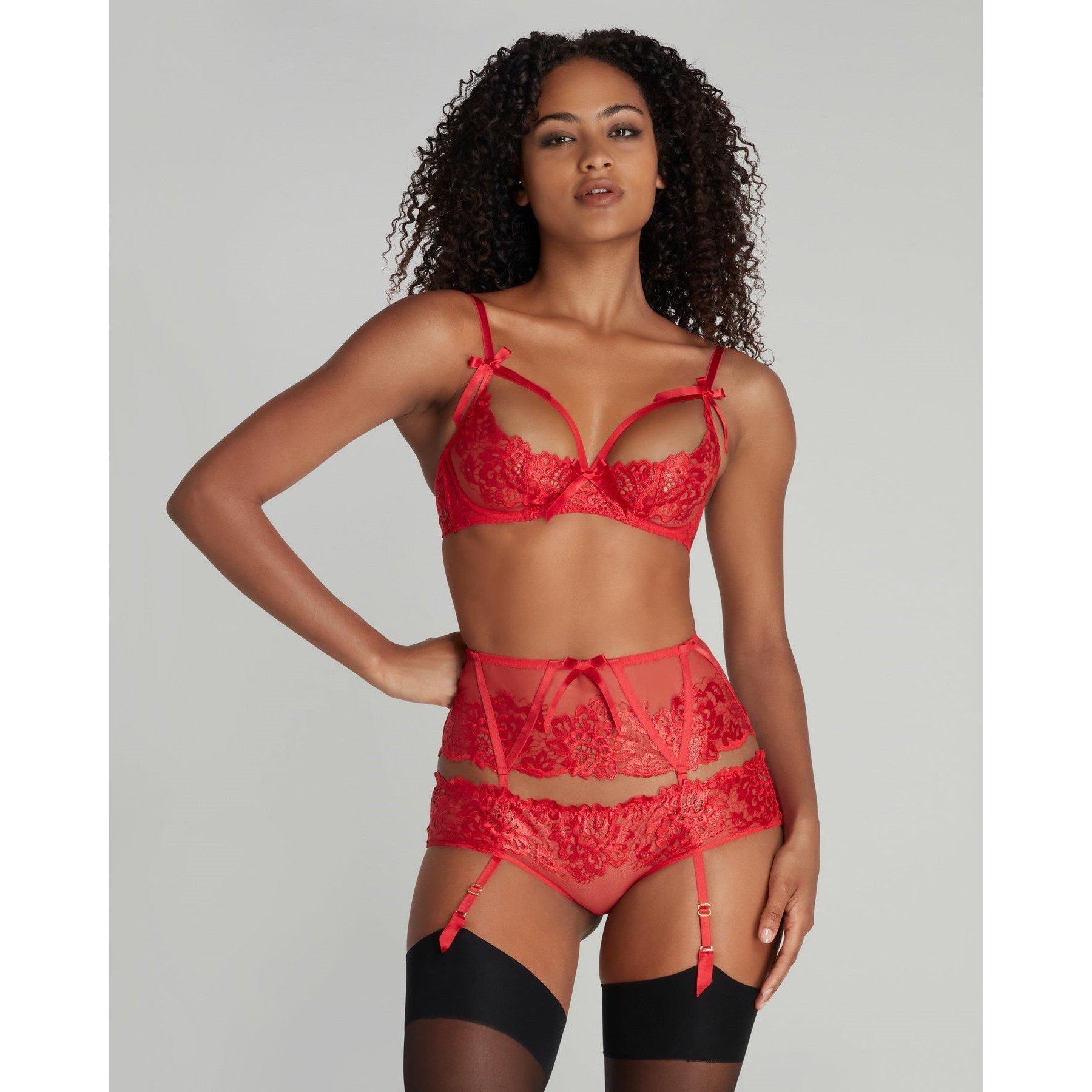 Agent Provocateur Women's Cendrillon Suspender - Red - 5 (UK 14)