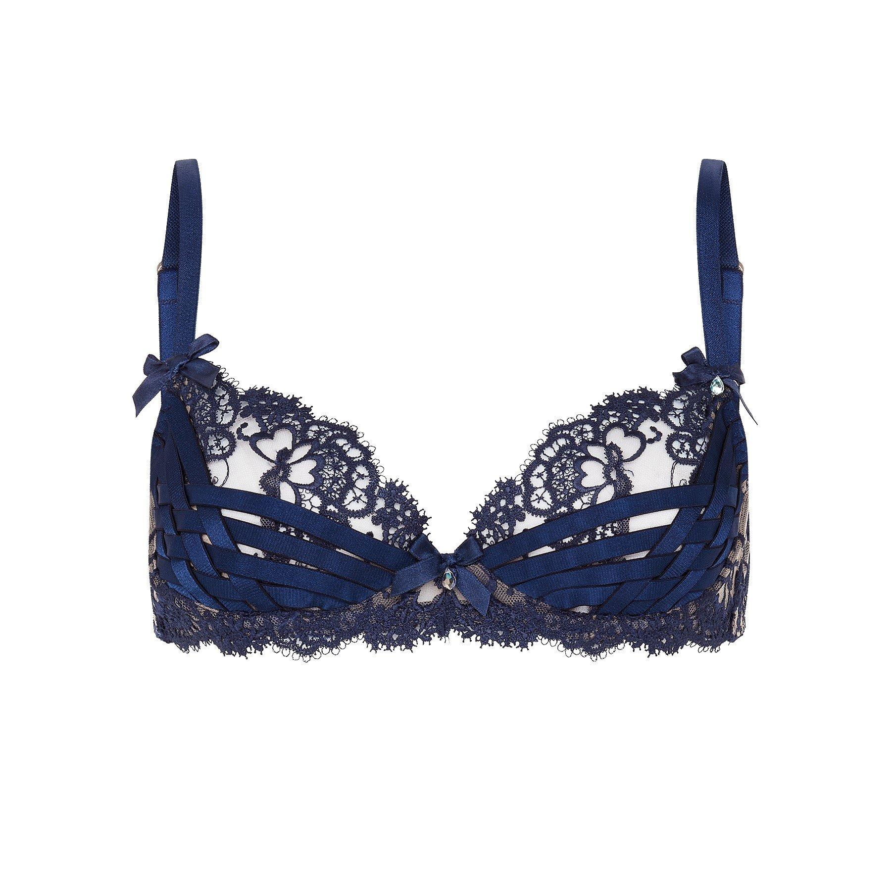 Navy - Agent Provocateur - DIONI Plunge Underwired Bra - 3