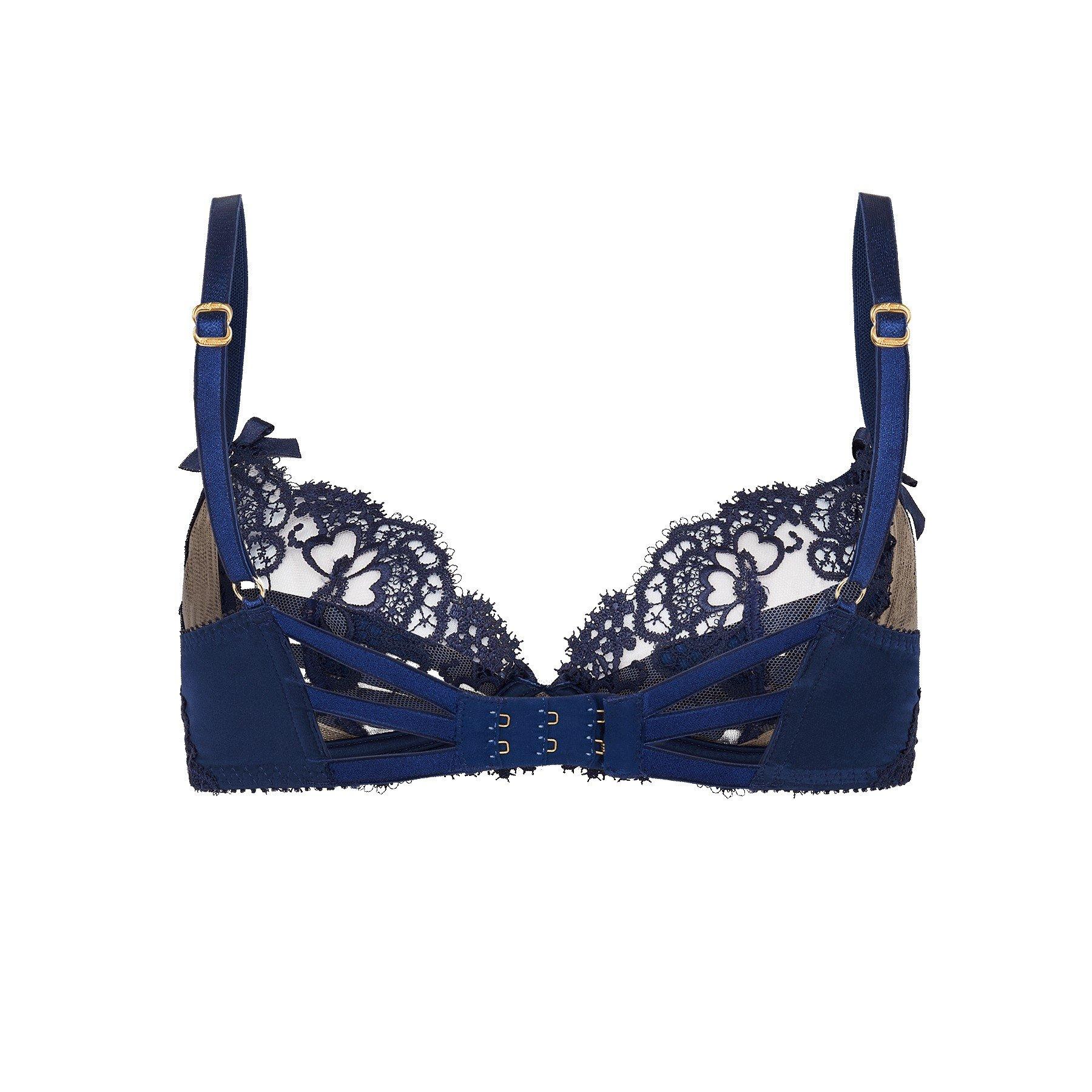 Navy - Agent Provocateur - DIONI Plunge Underwired Bra - 4