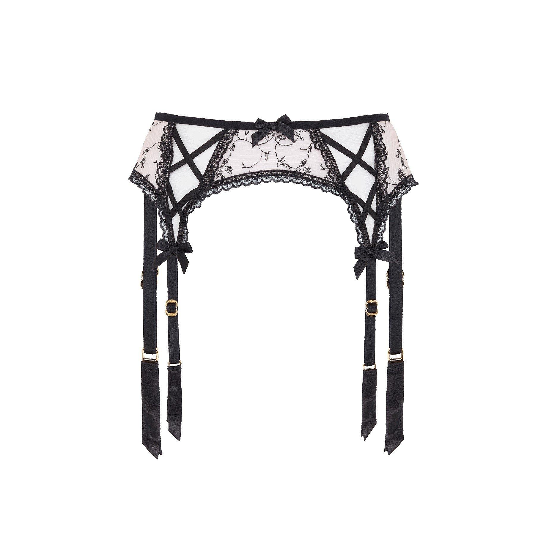 Baby Pink/Black - Agent Provocateur - ROSALEEN Suspender - 3