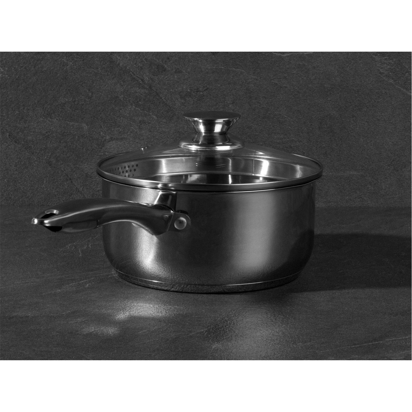 Silver - Russell Hobbs - 3pc Classic Pan Set - 3