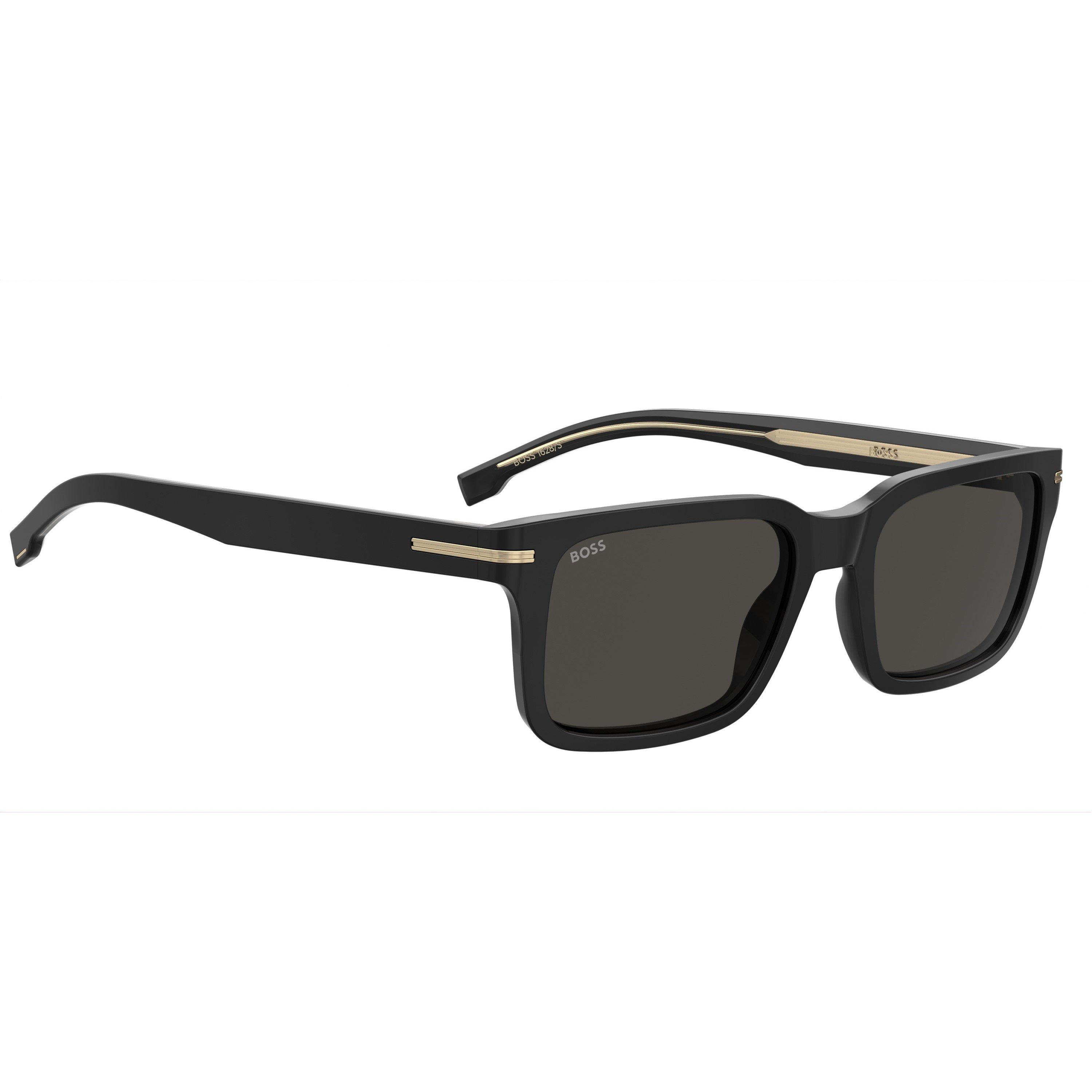 Black - Boss - Men's Rectangle Sunglasses - 3