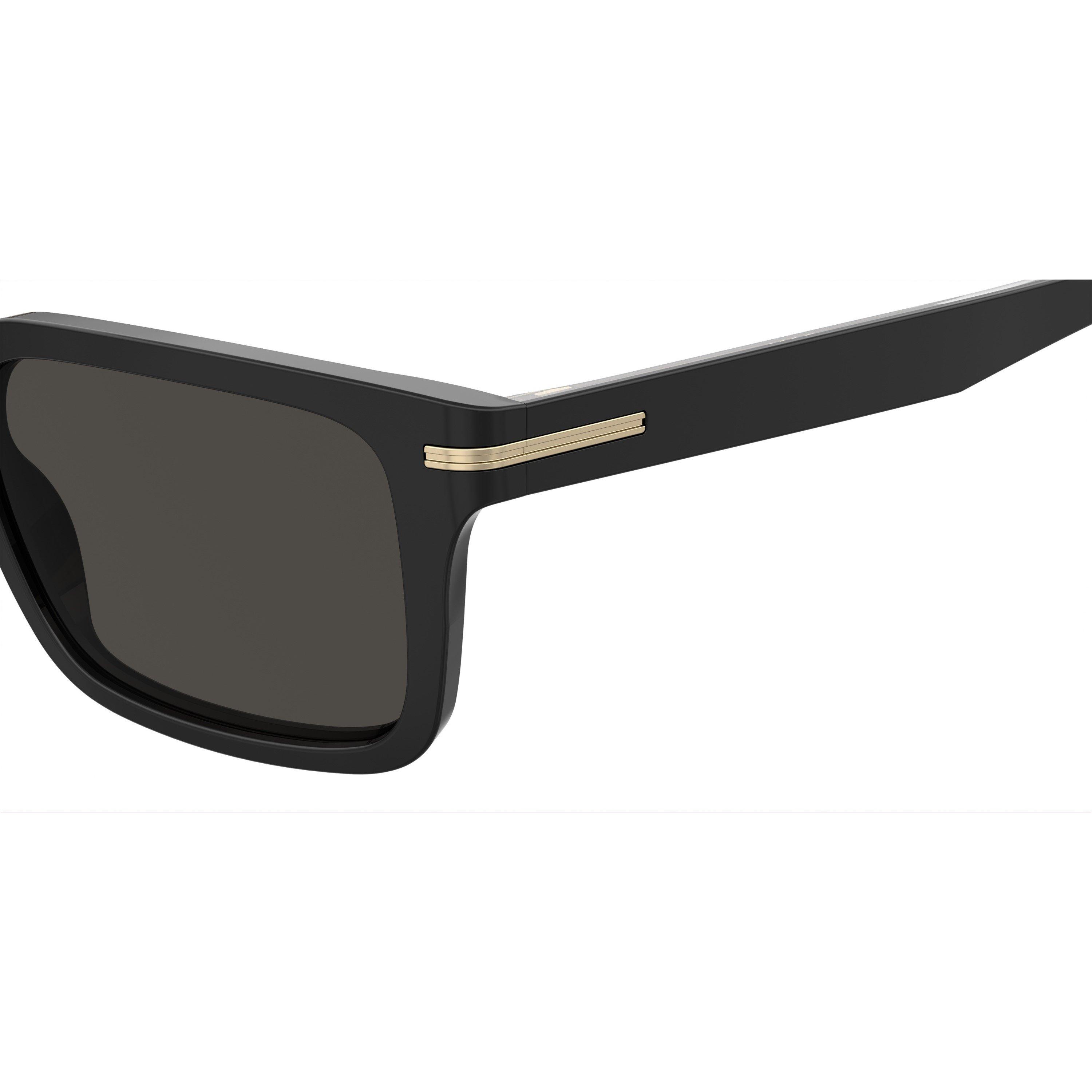 Black - Boss - Men's Rectangle Sunglasses - 4