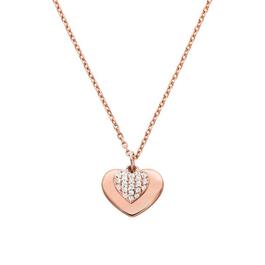 Michael Kors Plated Pave Heart Necklace