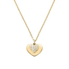 Michael Kors Plated Pave Heart Necklace