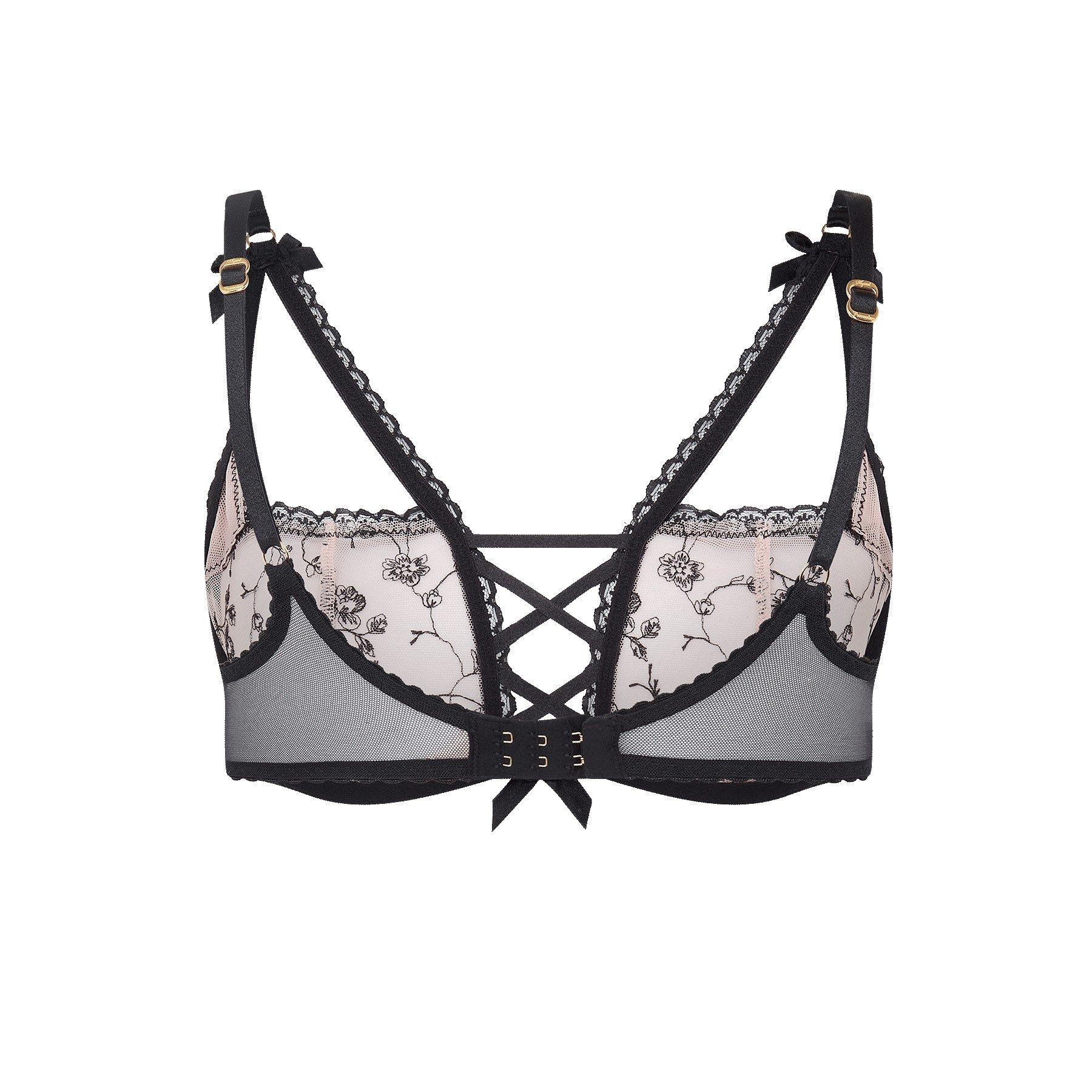 Baby Pink/Black - Agent Provocateur - ROSALEEN High Apex Underwired Bra - 4