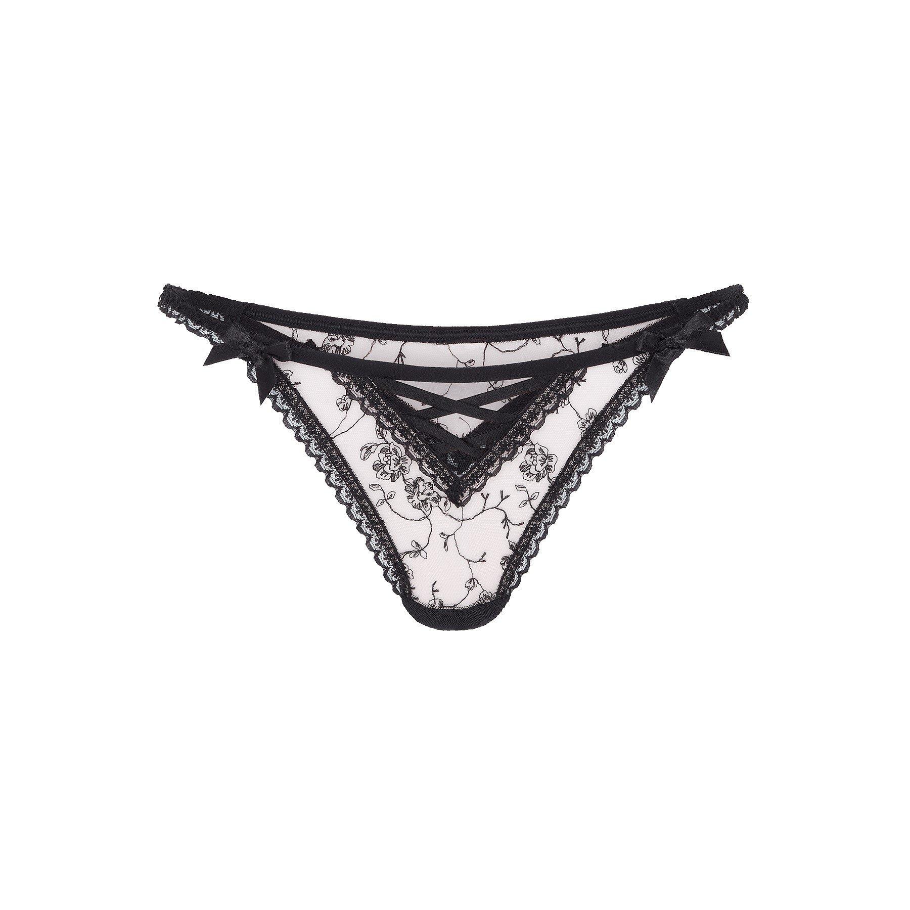 Baby Pink/Black - Agent Provocateur - ROSALEEN Thong - 3