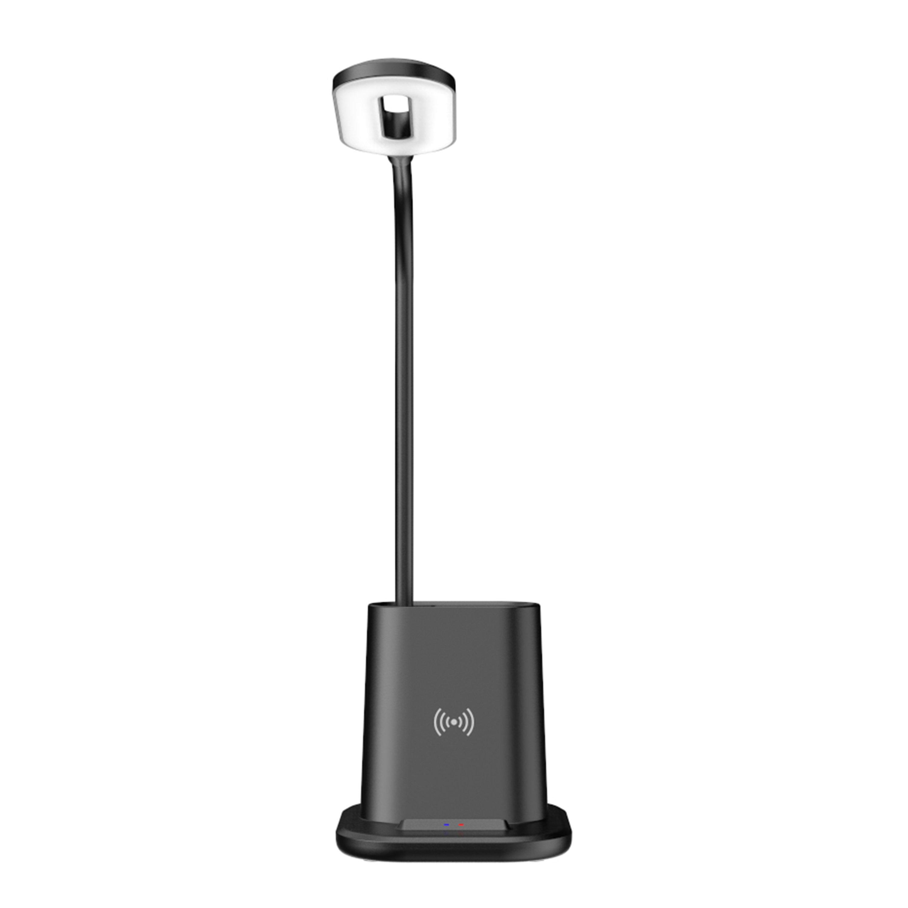 Black - Ingenious - RED5 Wireless Charging Desk Lamp & Tidy - 5