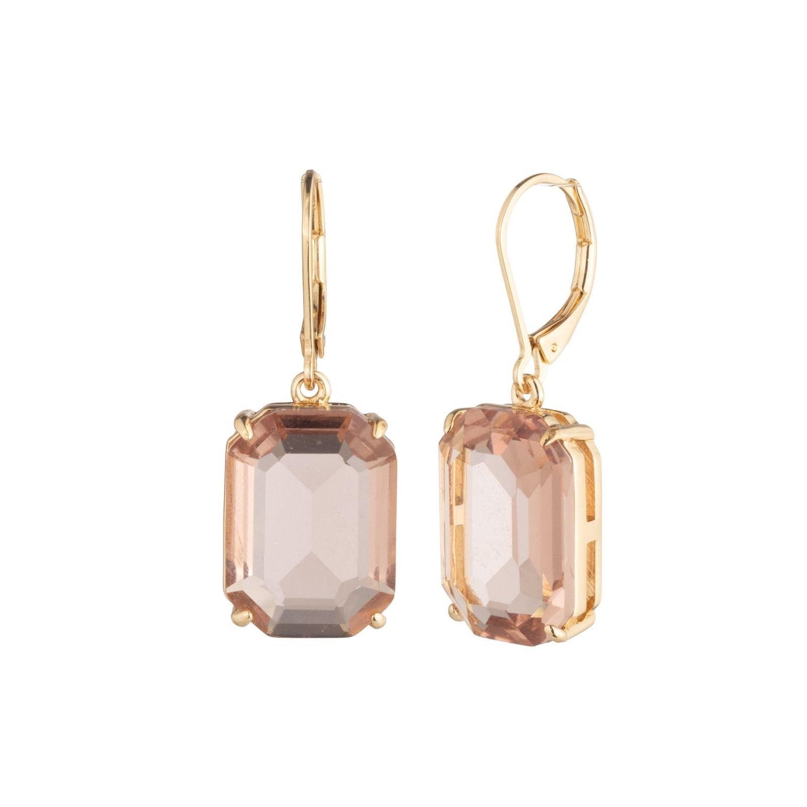 Gld/Vntg Rose - Lauren Ralph Lauren - Lauren Ralph Lauren Gold & Rose Drop Earrings - 1
