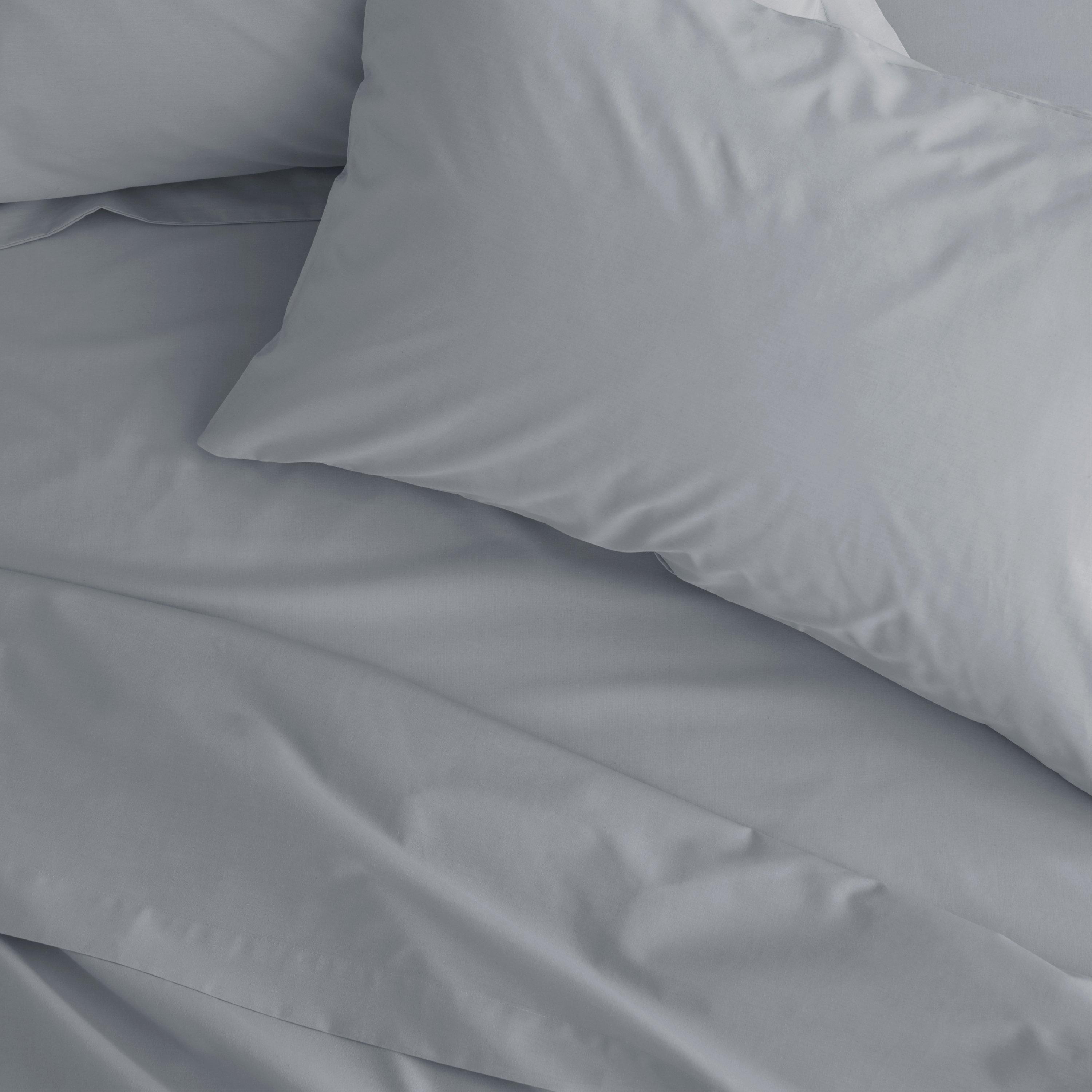 Grey - Catherine Lansfield - Easy Iron Percale Combed Extra Deep Fitted Sheet - 2