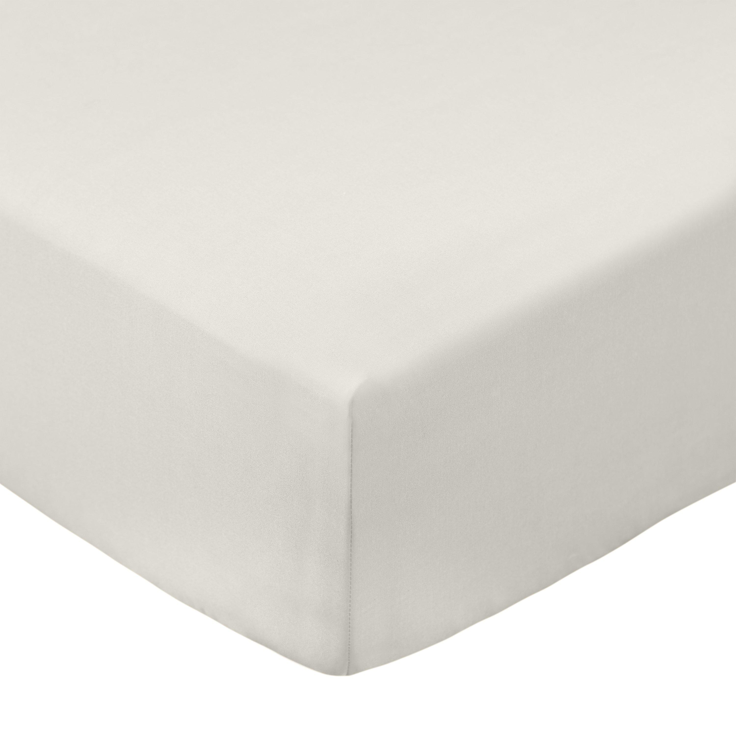 Cream - Bianca - 200TC Cotton Percale Extra Deep Fitted Sheet - 5
