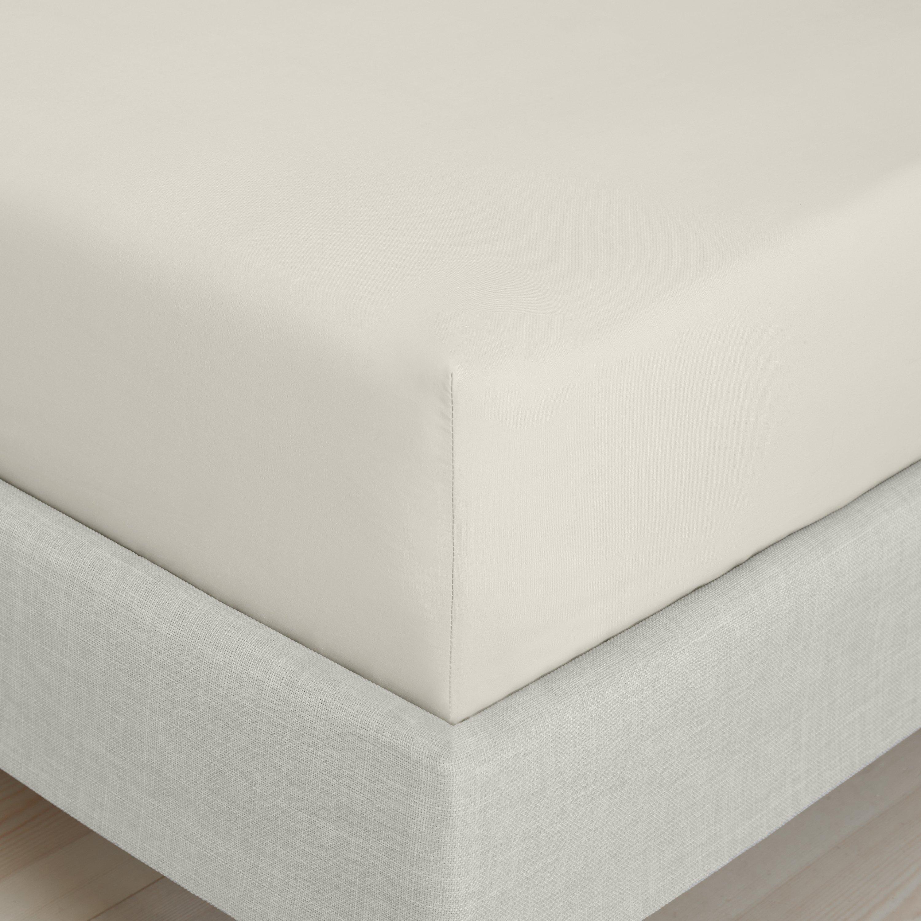 Bianca  200Tc Cotton Percale Extra Deep Fitted Sheet - Natural - King
