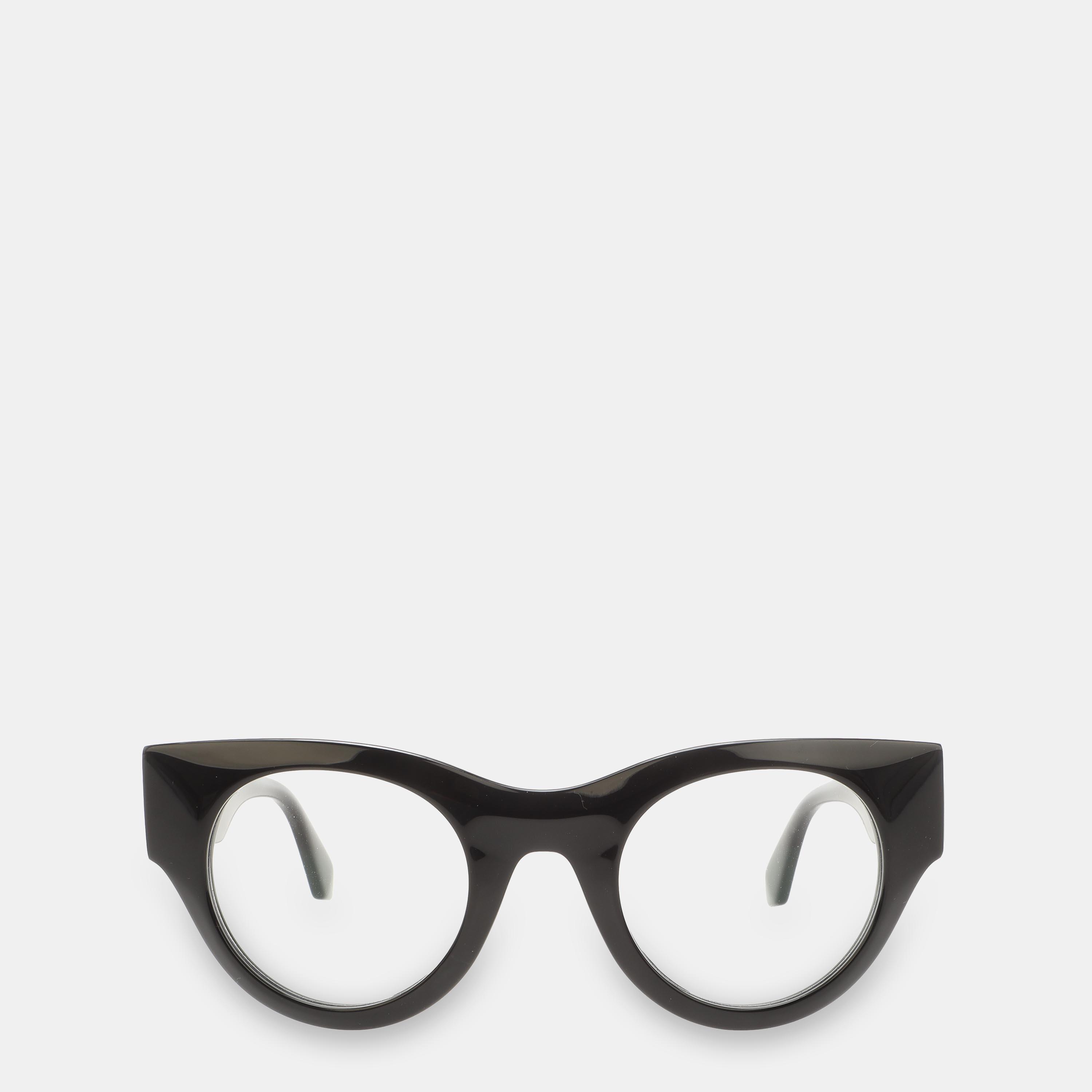 Off White Reading Glasses - Black Blue