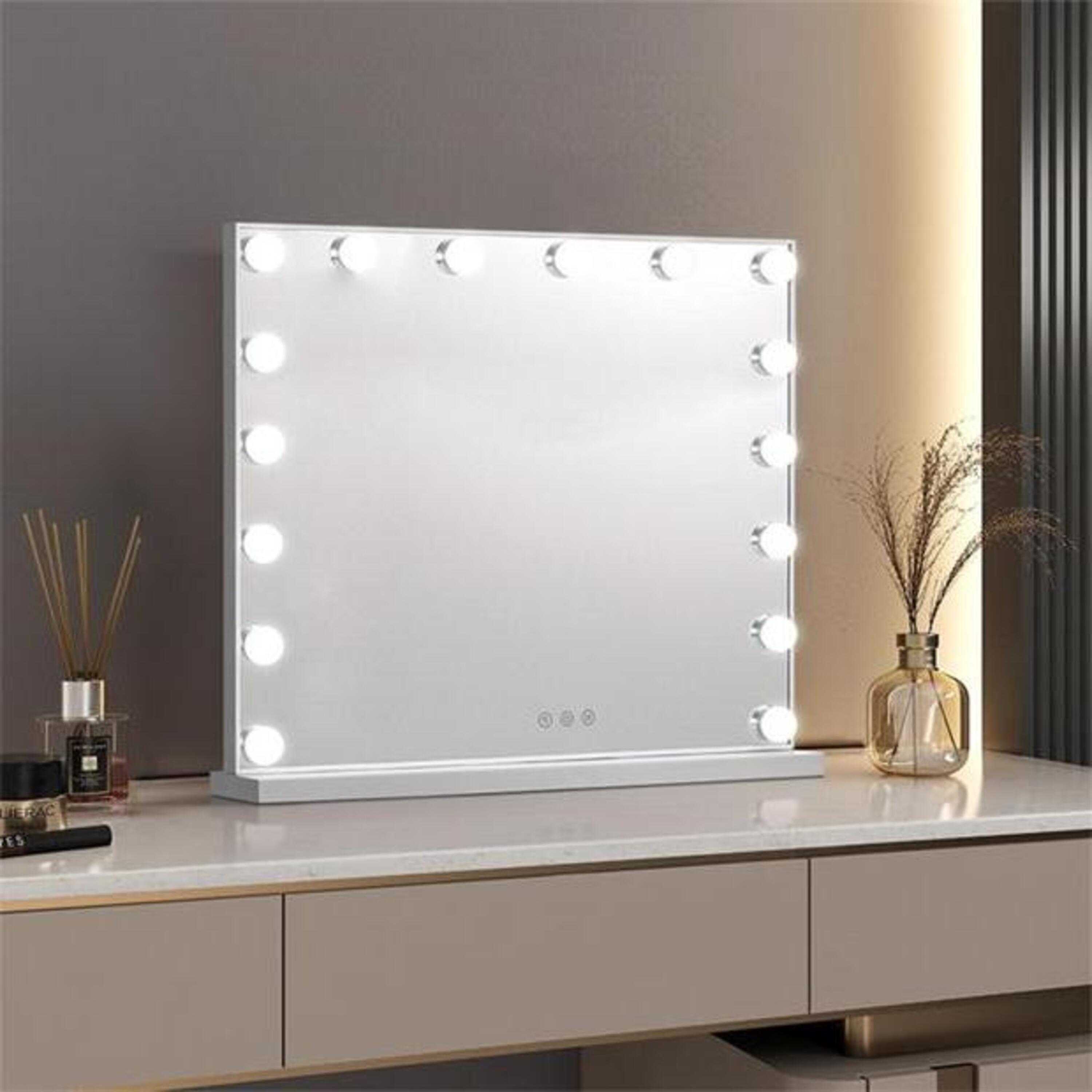 White - Kabinet UK - Makeup Vanity Hollywood Mirror with LED Lights - 1