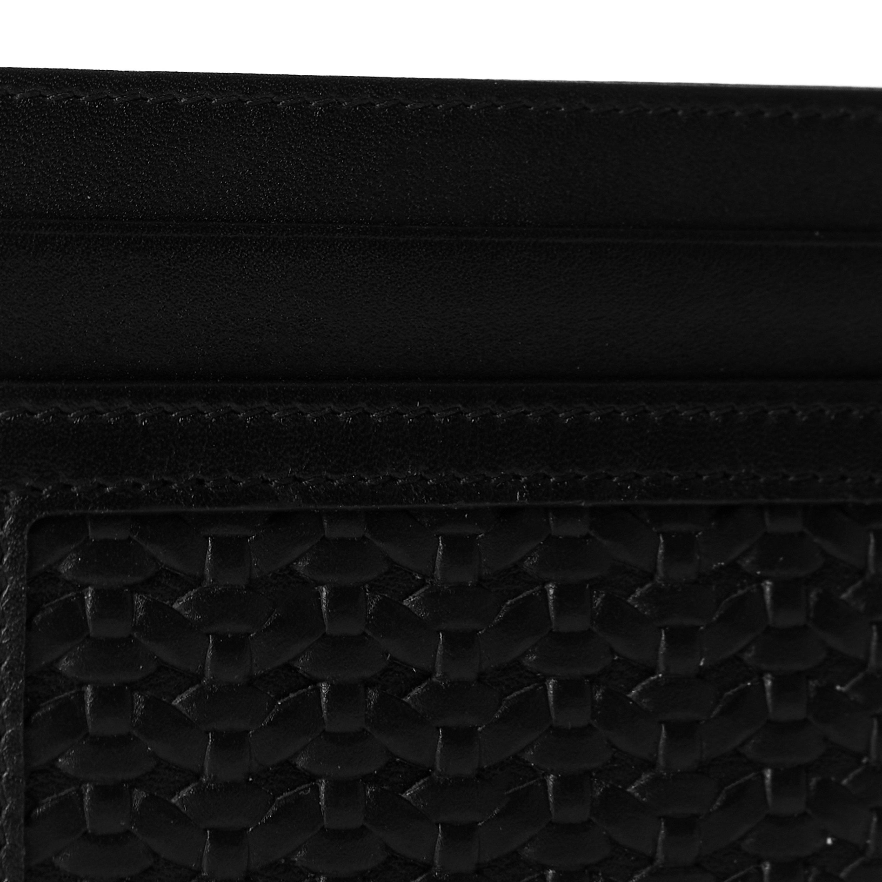 Black - Dolce and Gabbana - Men's Woven Card Card Holder - 3