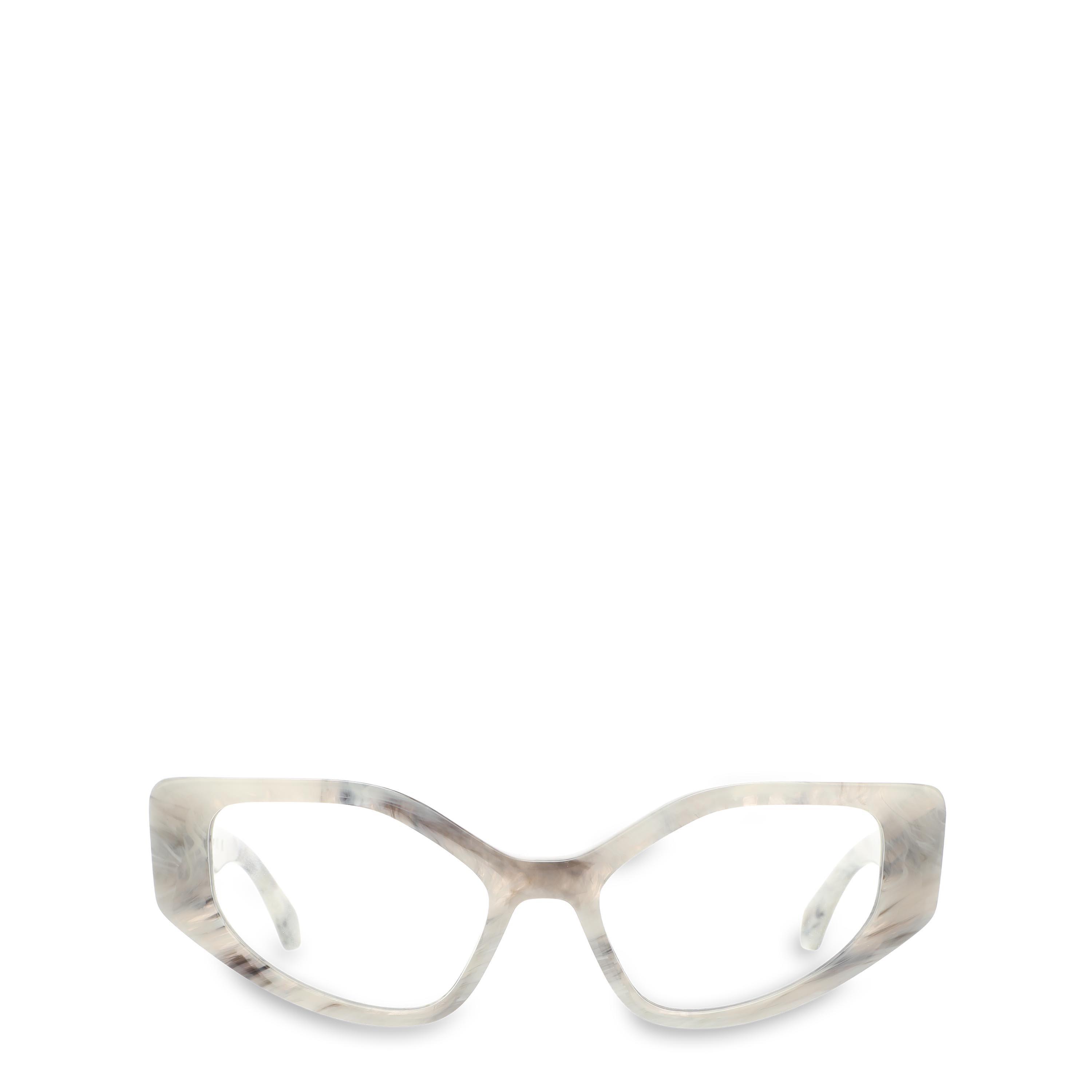 Off White  Reading Glasses - Marble Blue