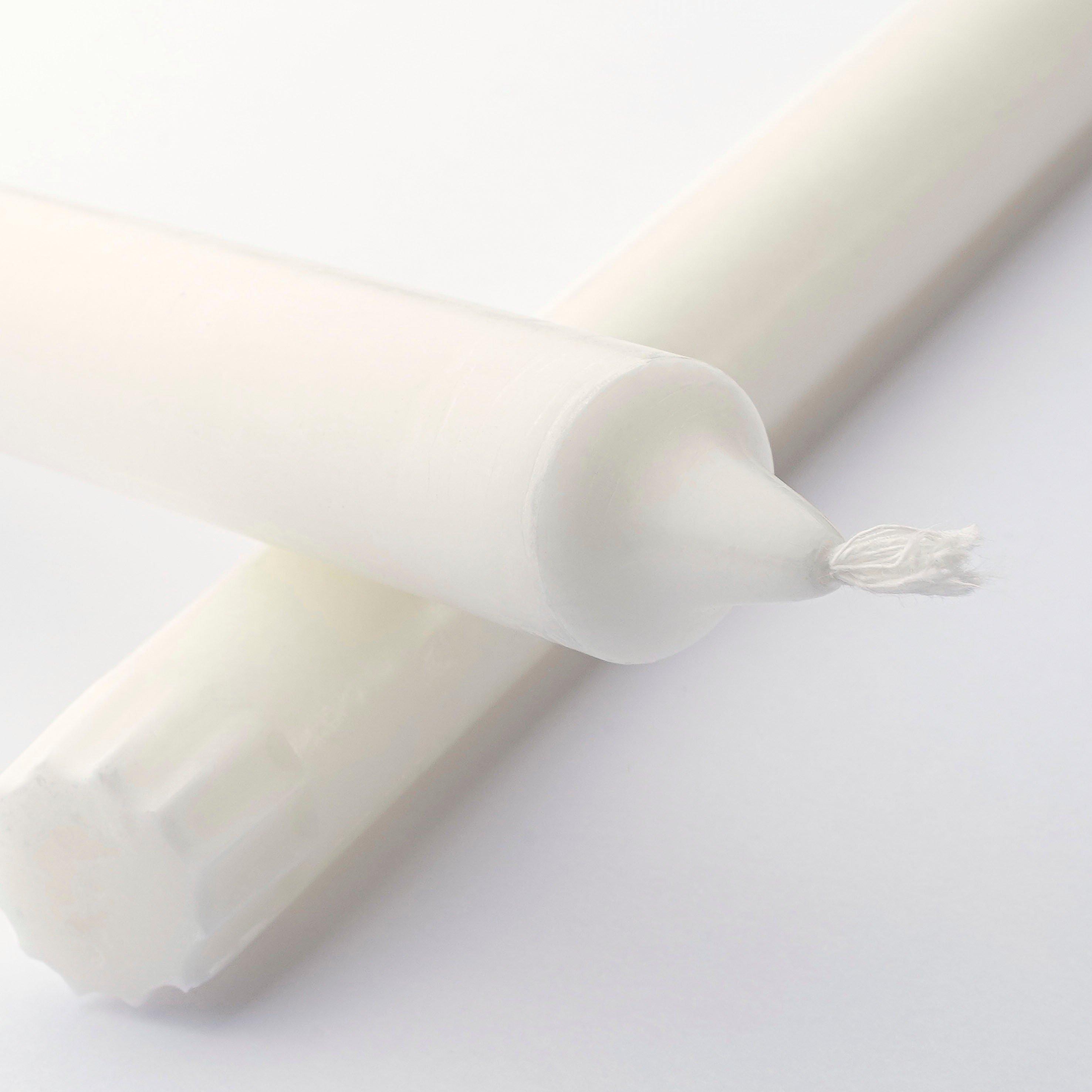 White - Mica - candle stearin 6 pieces - 2