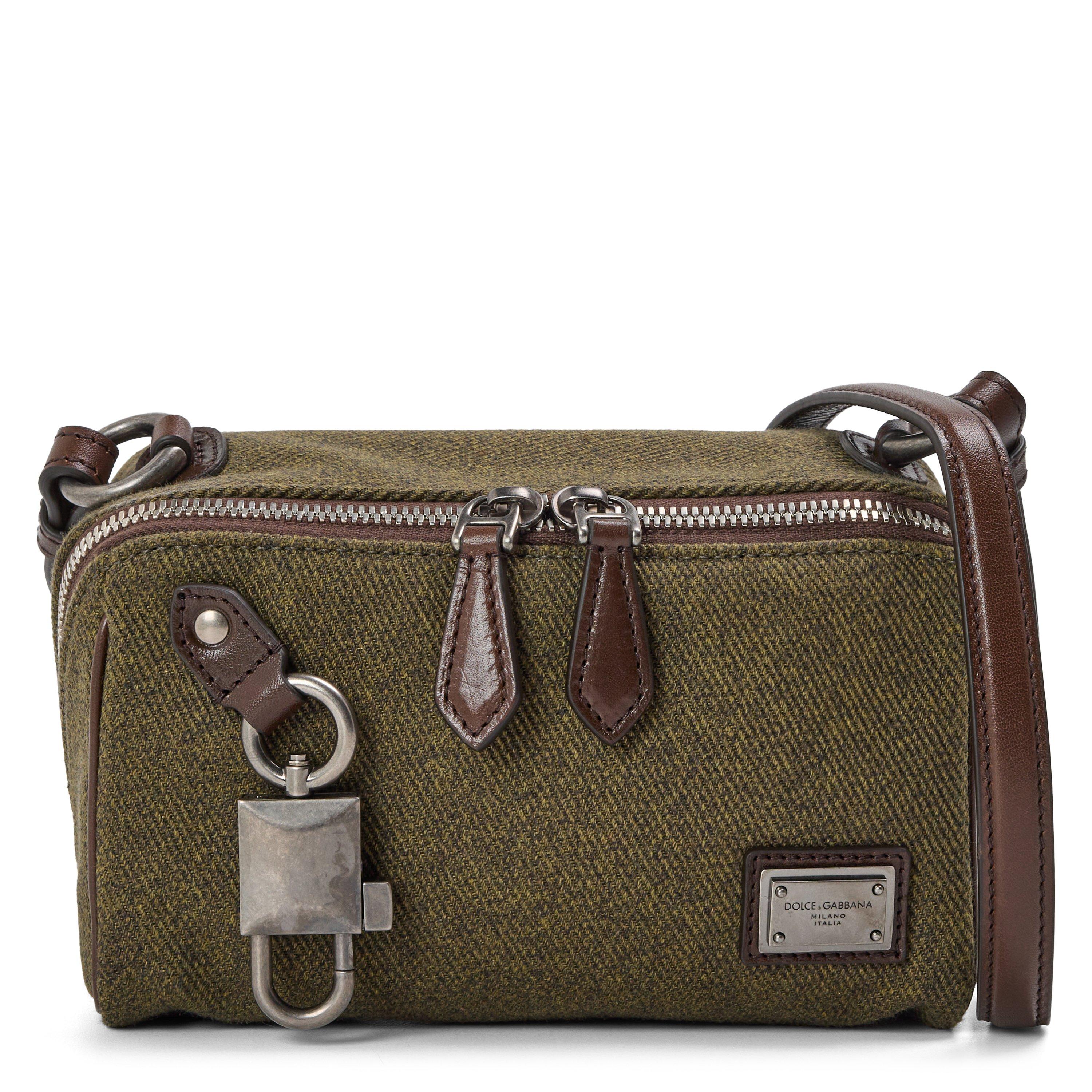 Dolce and Gabbana Men's Cross Body Bag - Green/Brown